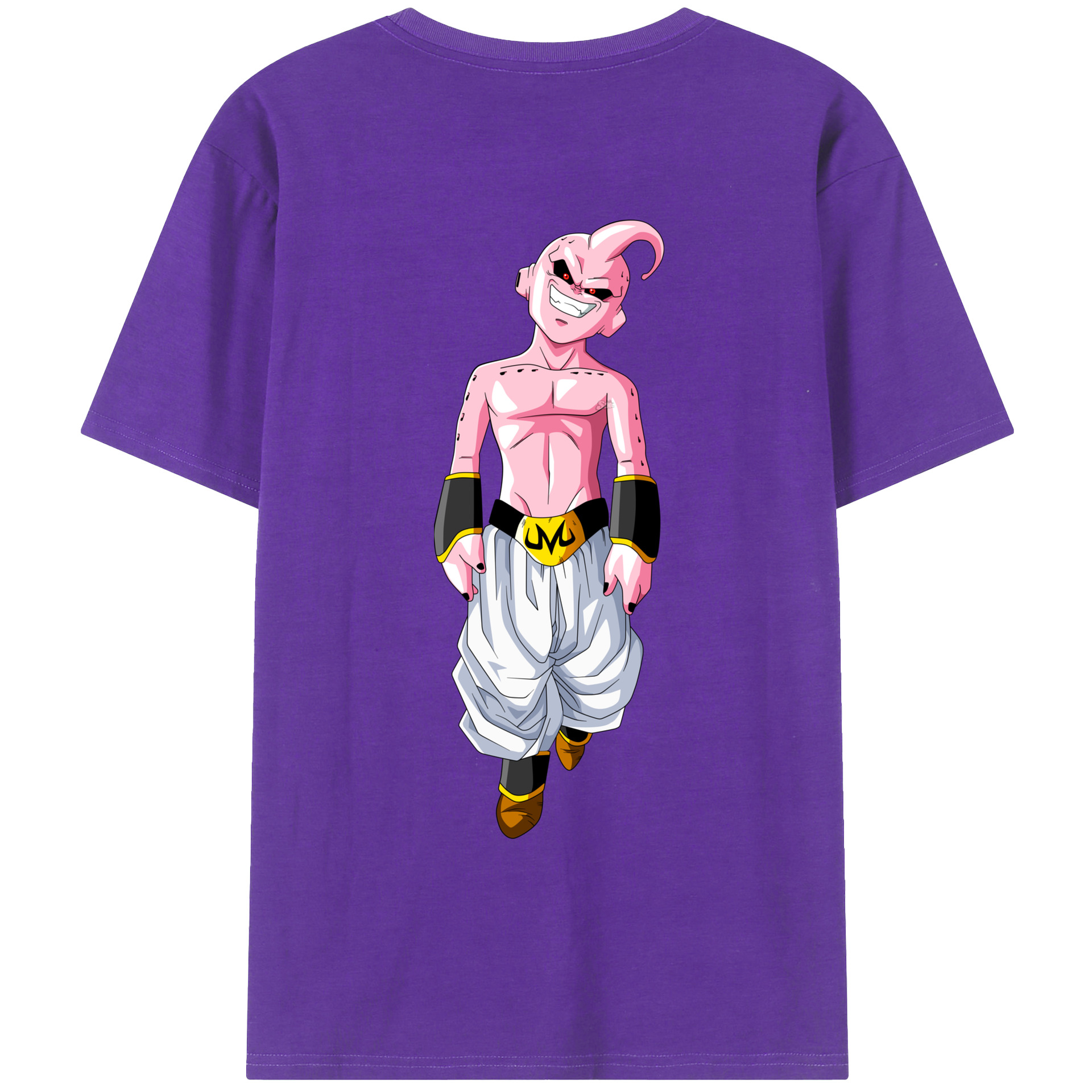 （画像用） ドラゴンボール 魔人ブウ DRAGON BALL Majin Buu 綿100％ メンズ半袖Tシャツ（バックプリント） 通気性