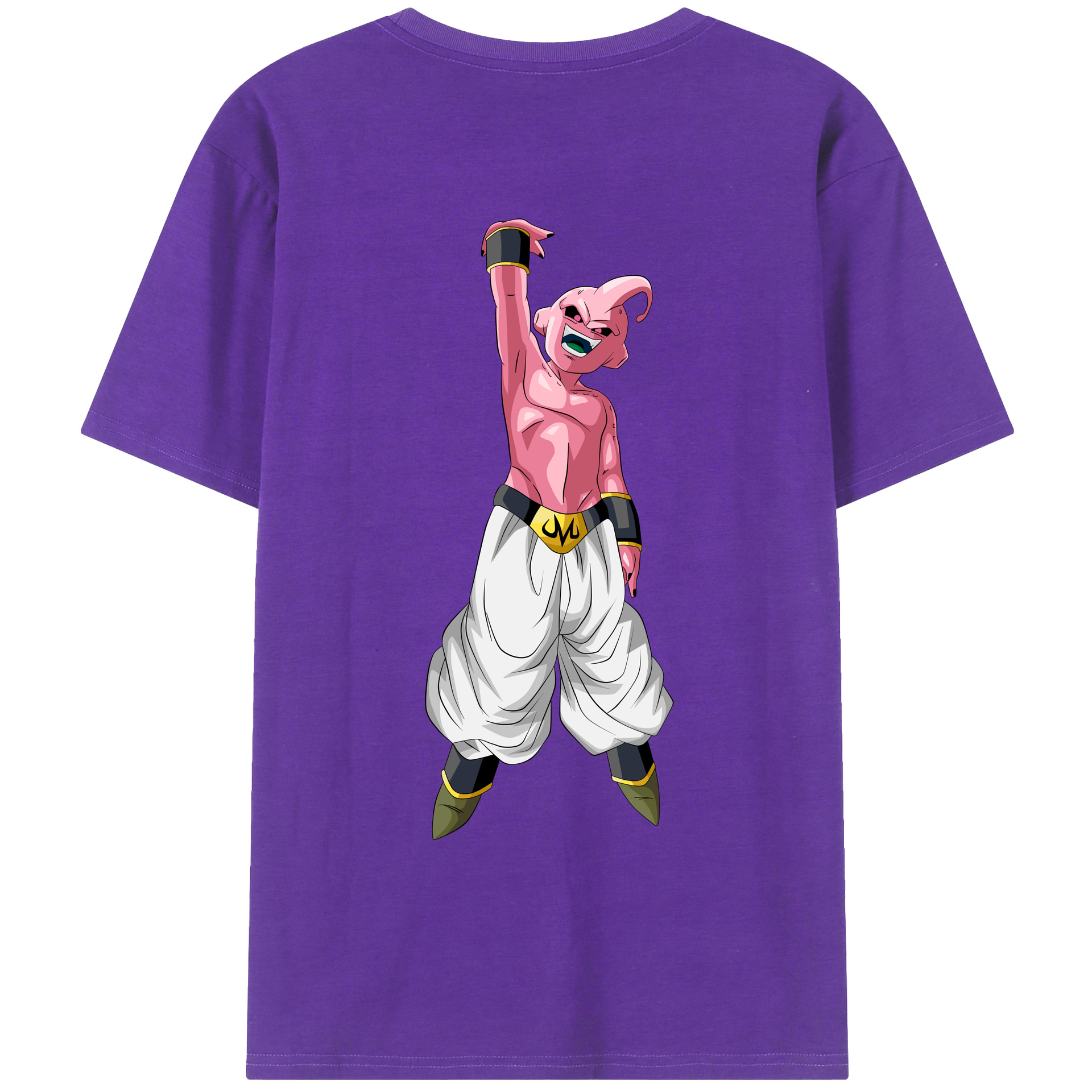 （画像用） ドラゴンボール 魔人ブウ DRAGON BALL Majin Buu 綿100％ メンズ半袖Tシャツ（バックプリント） 通気性