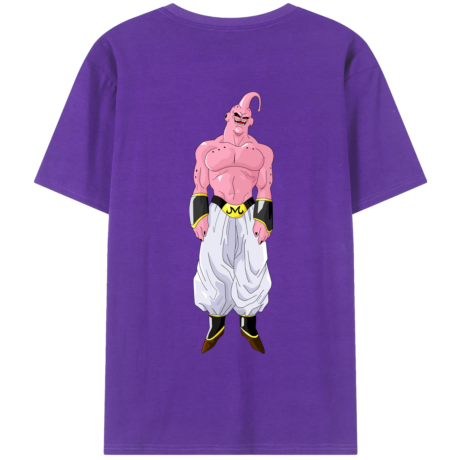 （画像用） ドラゴンボール 魔人ブウ DRAGON BALL Majin Buu 綿100％ メンズ半袖Tシャツ（バックプリント） 通気性