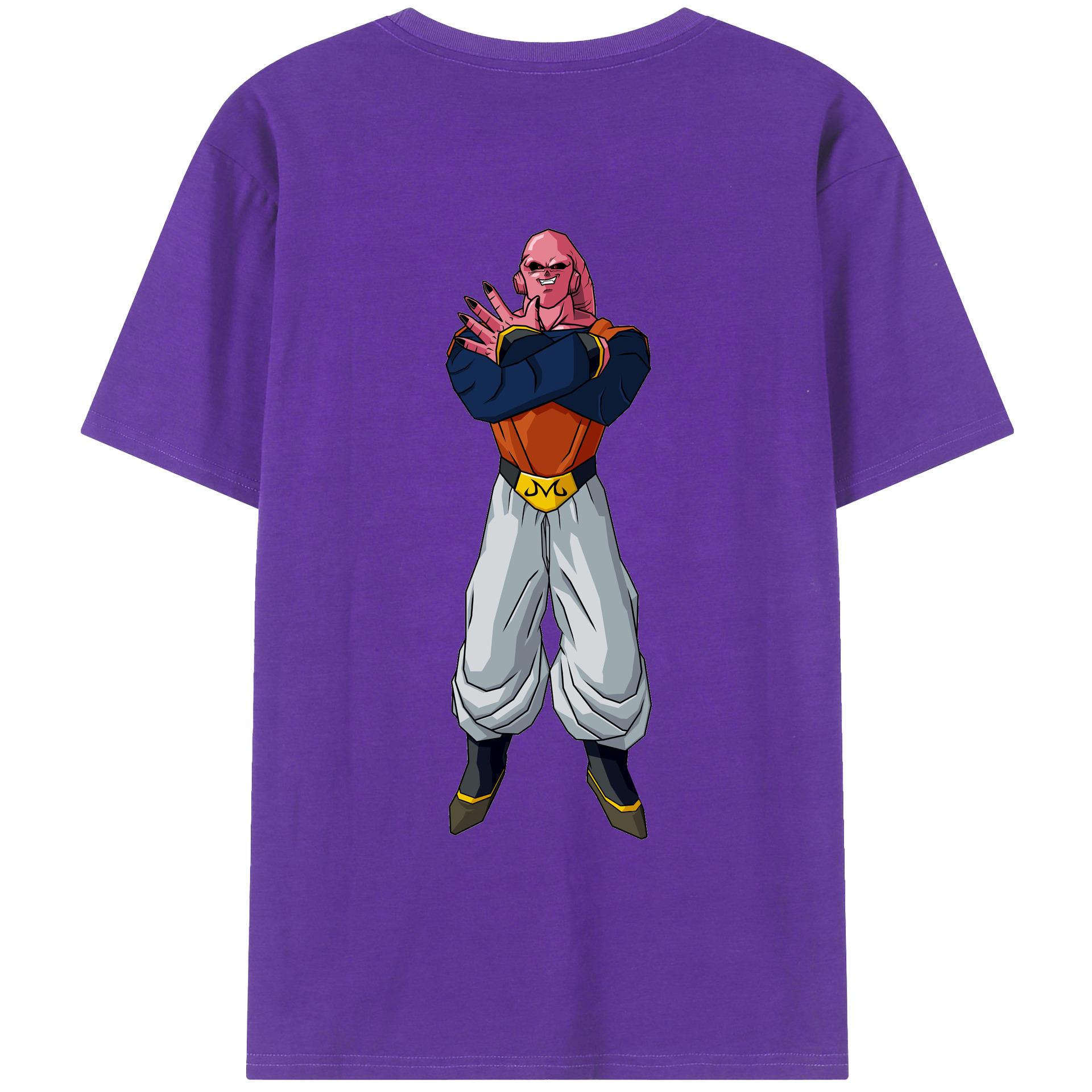 （画像用） ドラゴンボール 魔人ブウ DRAGON BALL Majin Buu 綿100％ メンズ半袖Tシャツ（バックプリント） 通気性