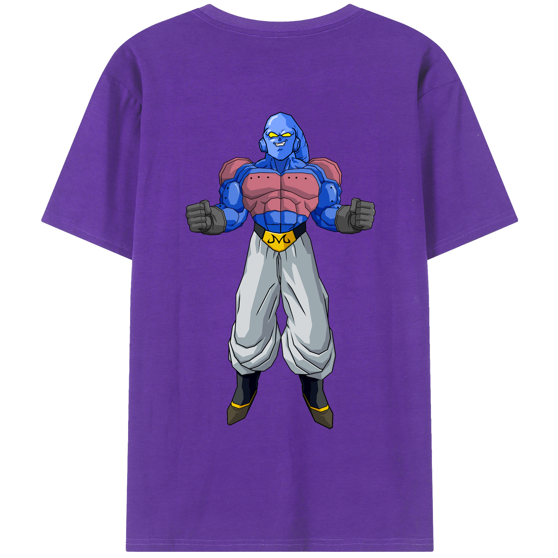（画像用） ドラゴンボール 魔人ブウ DRAGON BALL Majin Buu 綿100％ メンズ半袖Tシャツ（バックプリント） 通気性