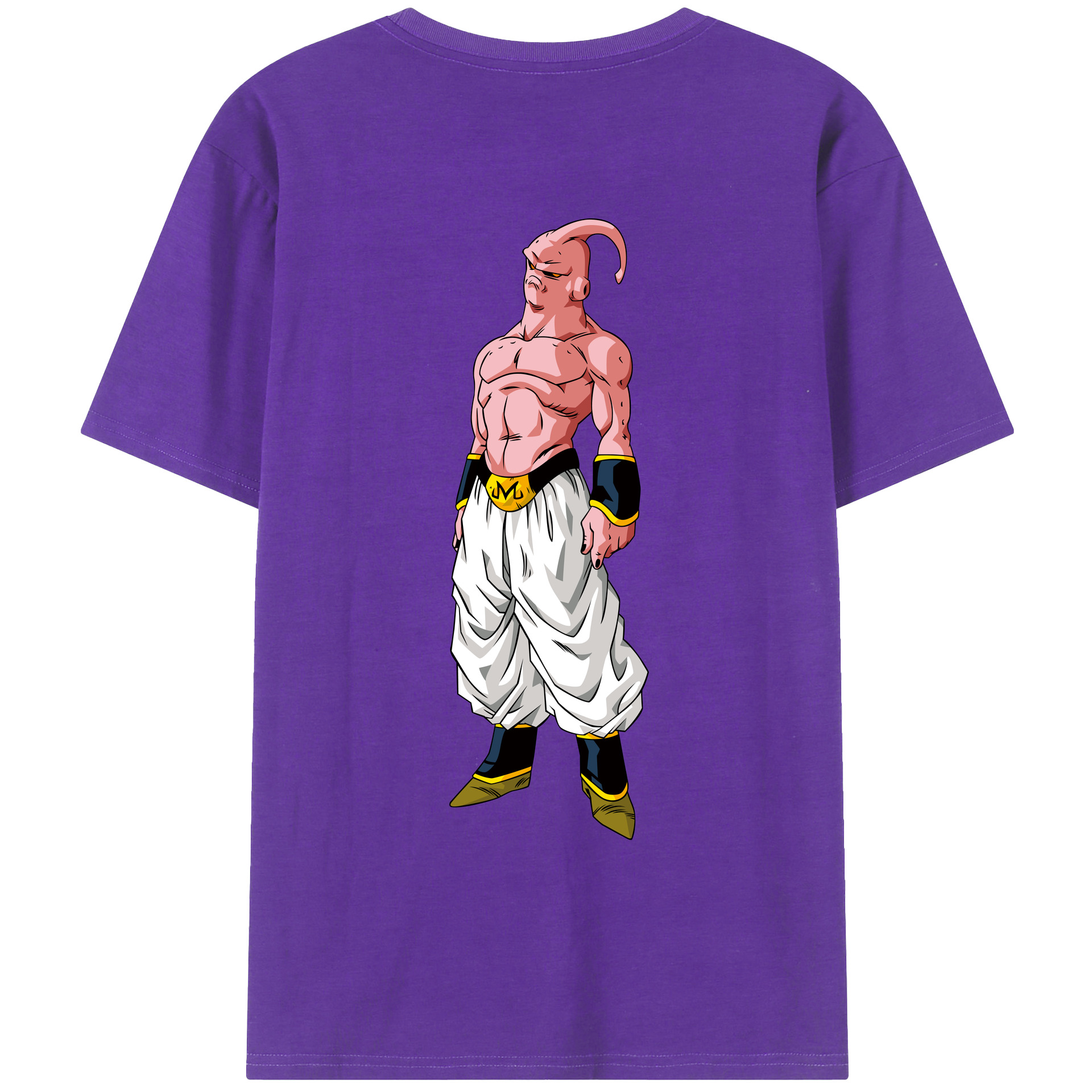 （画像用） ドラゴンボール 魔人ブウ DRAGON BALL Majin Buu 綿100％ メンズ半袖Tシャツ（バックプリント） 通気性