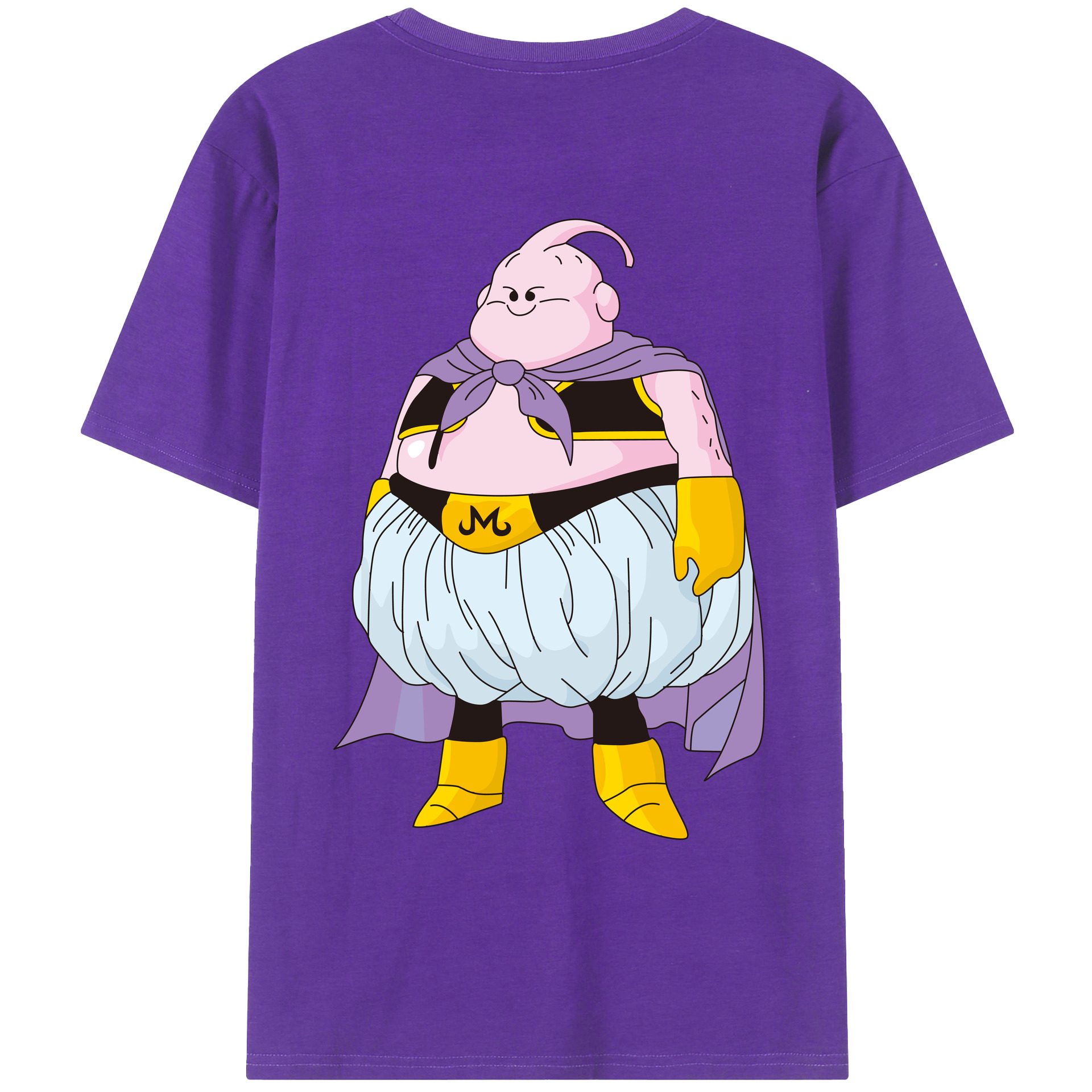 （画像用） ドラゴンボール 魔人ブウ DRAGON BALL Majin Buu 綿100％ メンズ半袖Tシャツ（バックプリント） 通気性