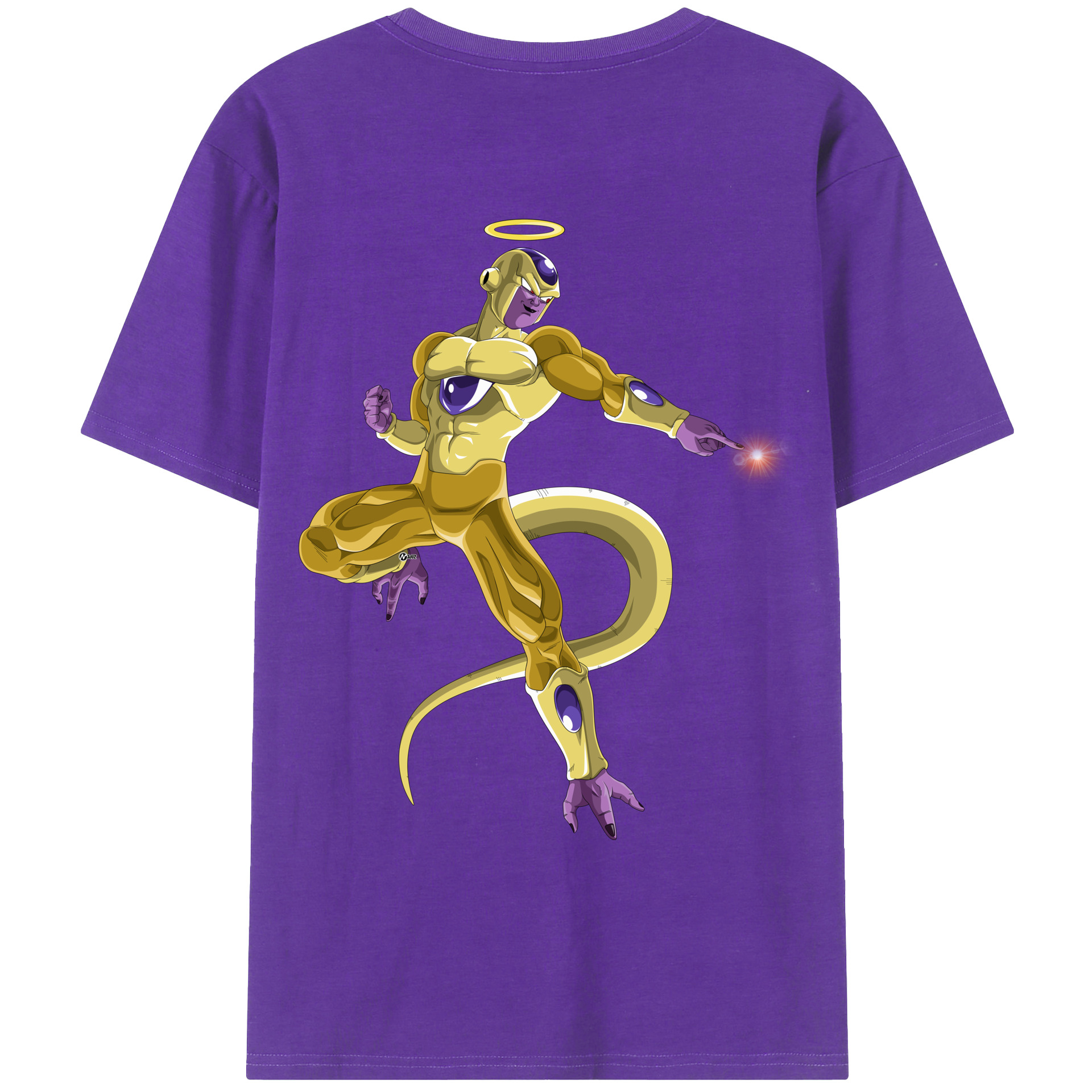 （画像用） ドラゴンボール フリーザ DRAGON BALL Frieza 綿100％ メンズ半袖Tシャツ（バックプリント） 通気性