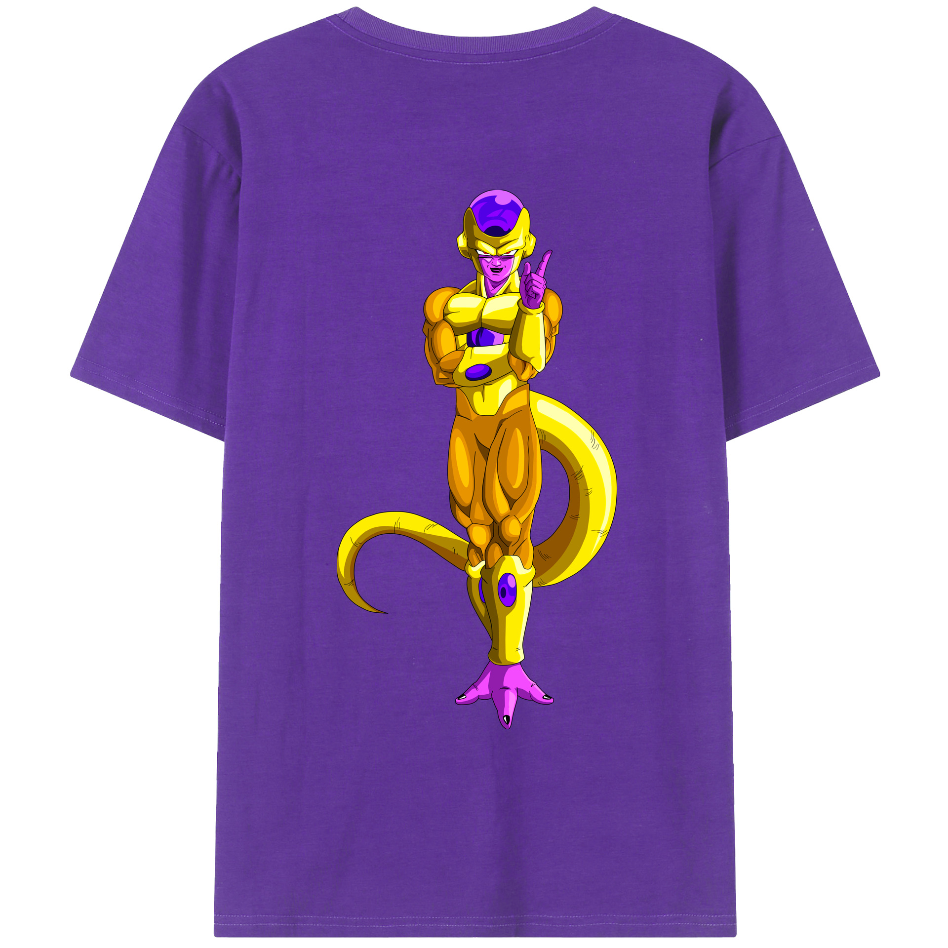 （画像用） ドラゴンボール フリーザ DRAGON BALL Frieza 綿100％ メンズ半袖Tシャツ（バックプリント） 通気性