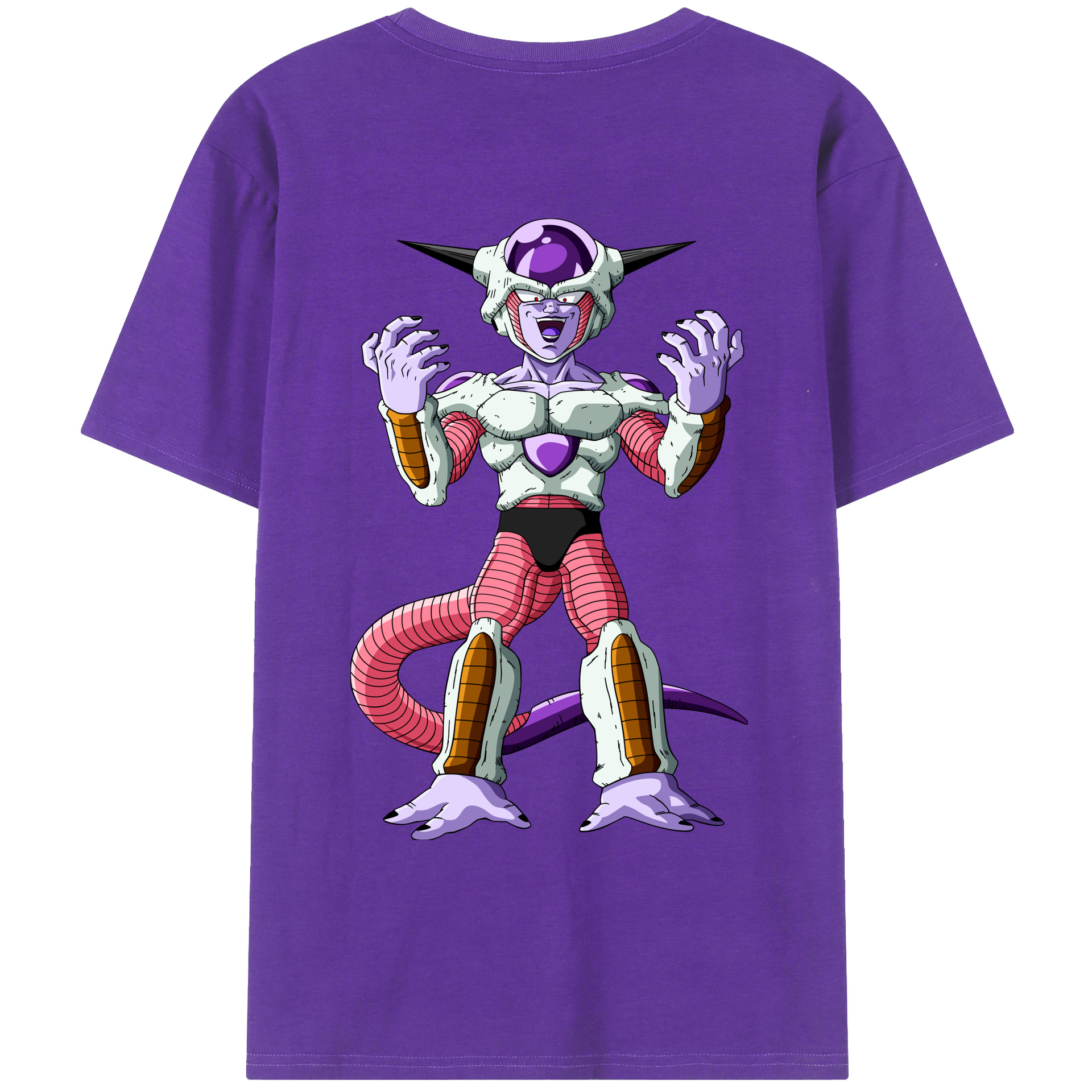 （画像用） ドラゴンボール フリーザ DRAGON BALL Frieza 綿100％ メンズ半袖Tシャツ（バックプリント） 通気性