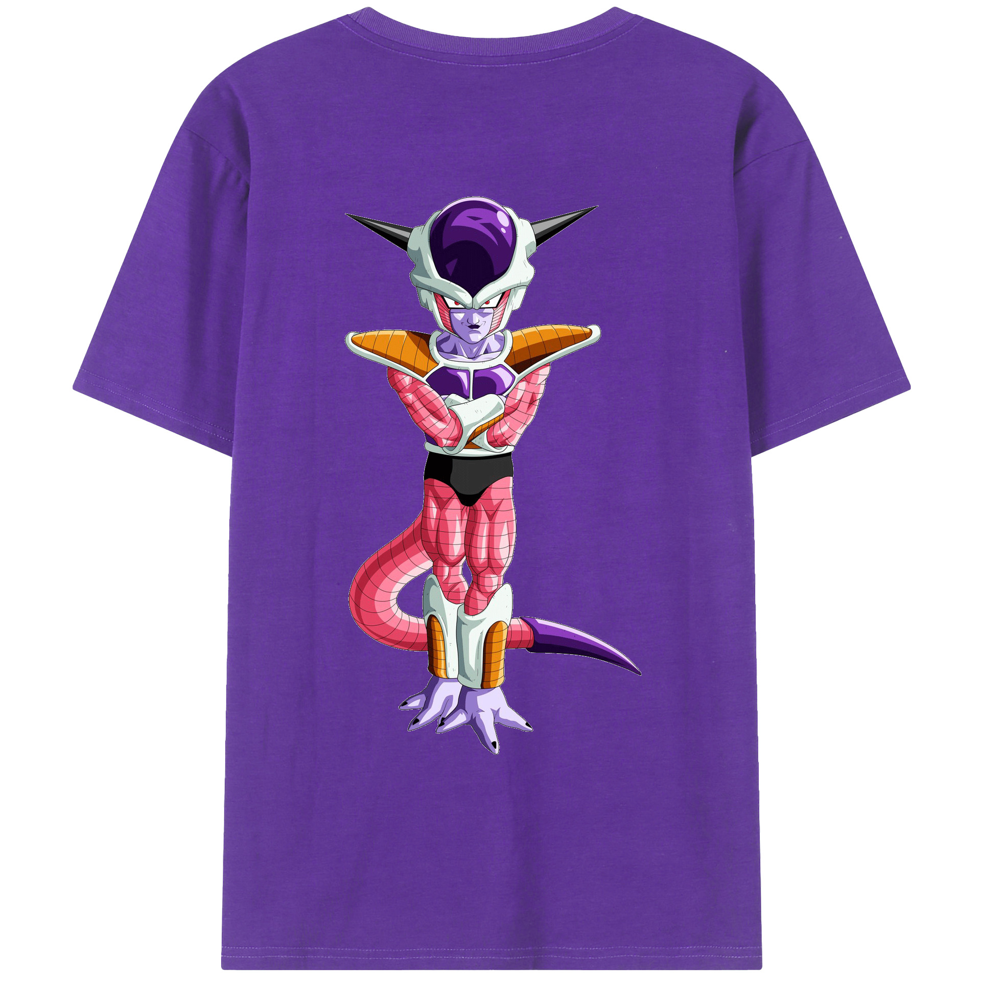 （画像用） ドラゴンボール フリーザ DRAGON BALL Frieza 綿100％ メンズ半袖Tシャツ（バックプリント） 通気性