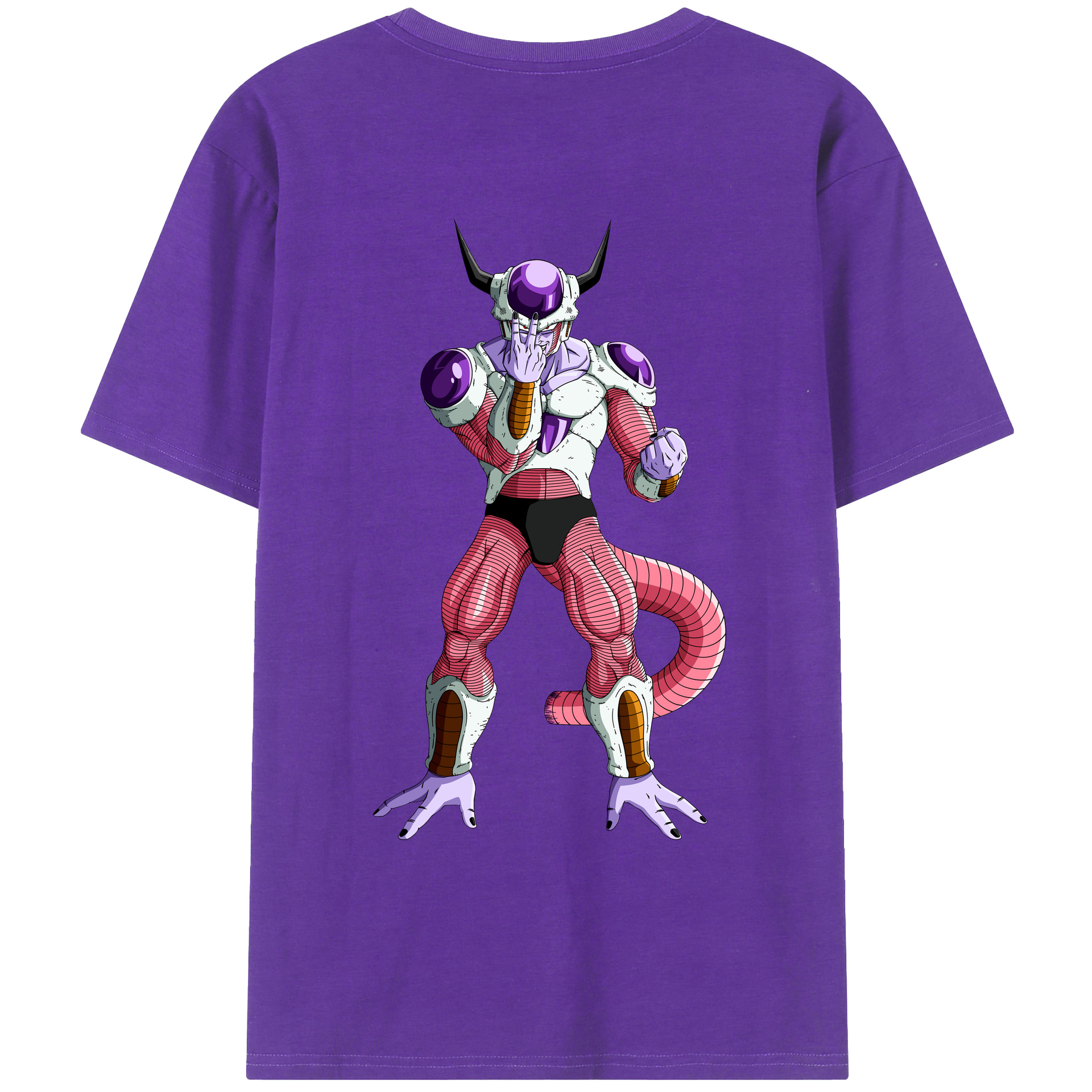 （画像用） ドラゴンボール フリーザ DRAGON BALL Frieza 綿100％ メンズ半袖Tシャツ（バックプリント） 通気性