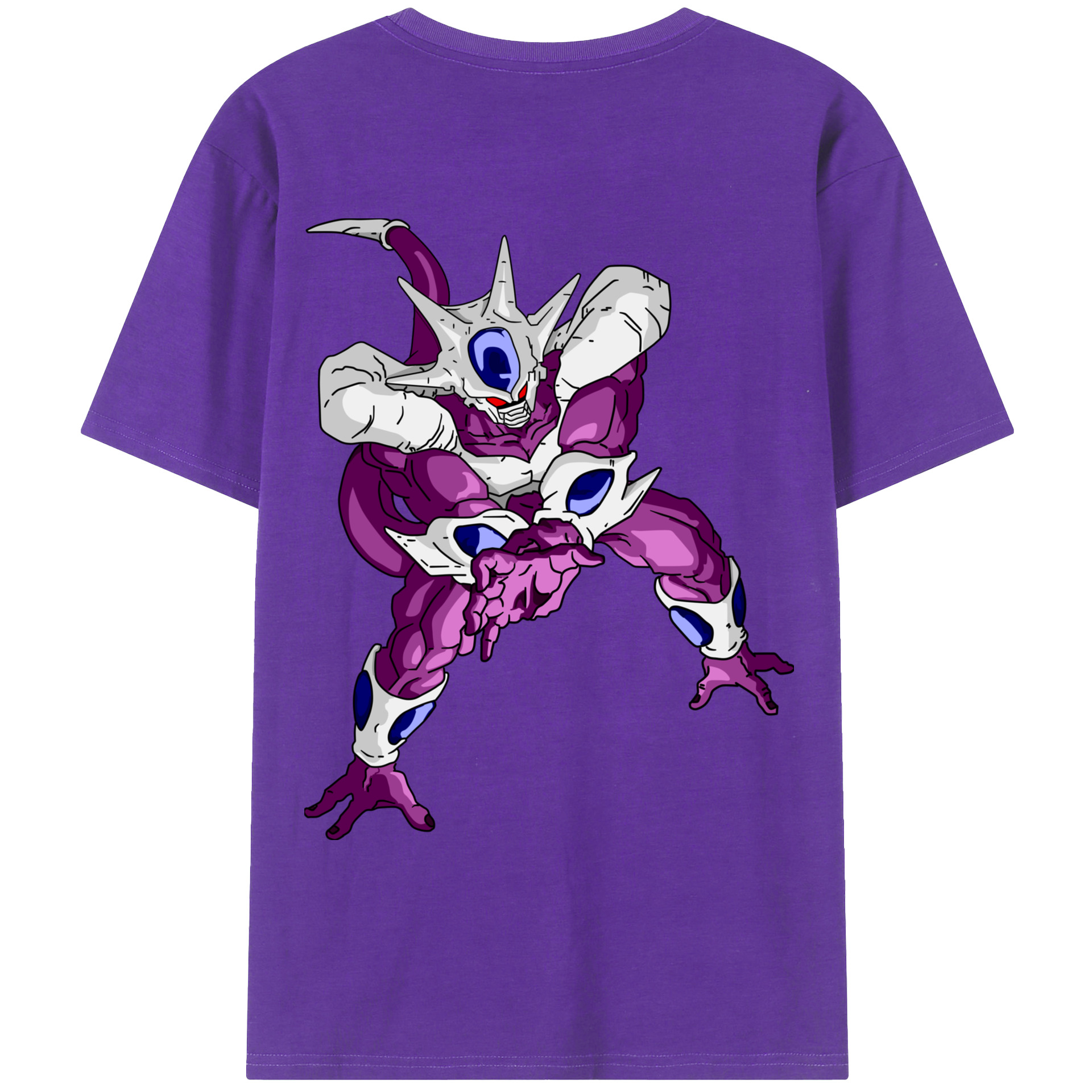 （画像用） ドラゴンボール クウラ DRAGON BALL Cooler Coora 綿100％ メンズ半袖Tシャツ（バックプリント） 通気性