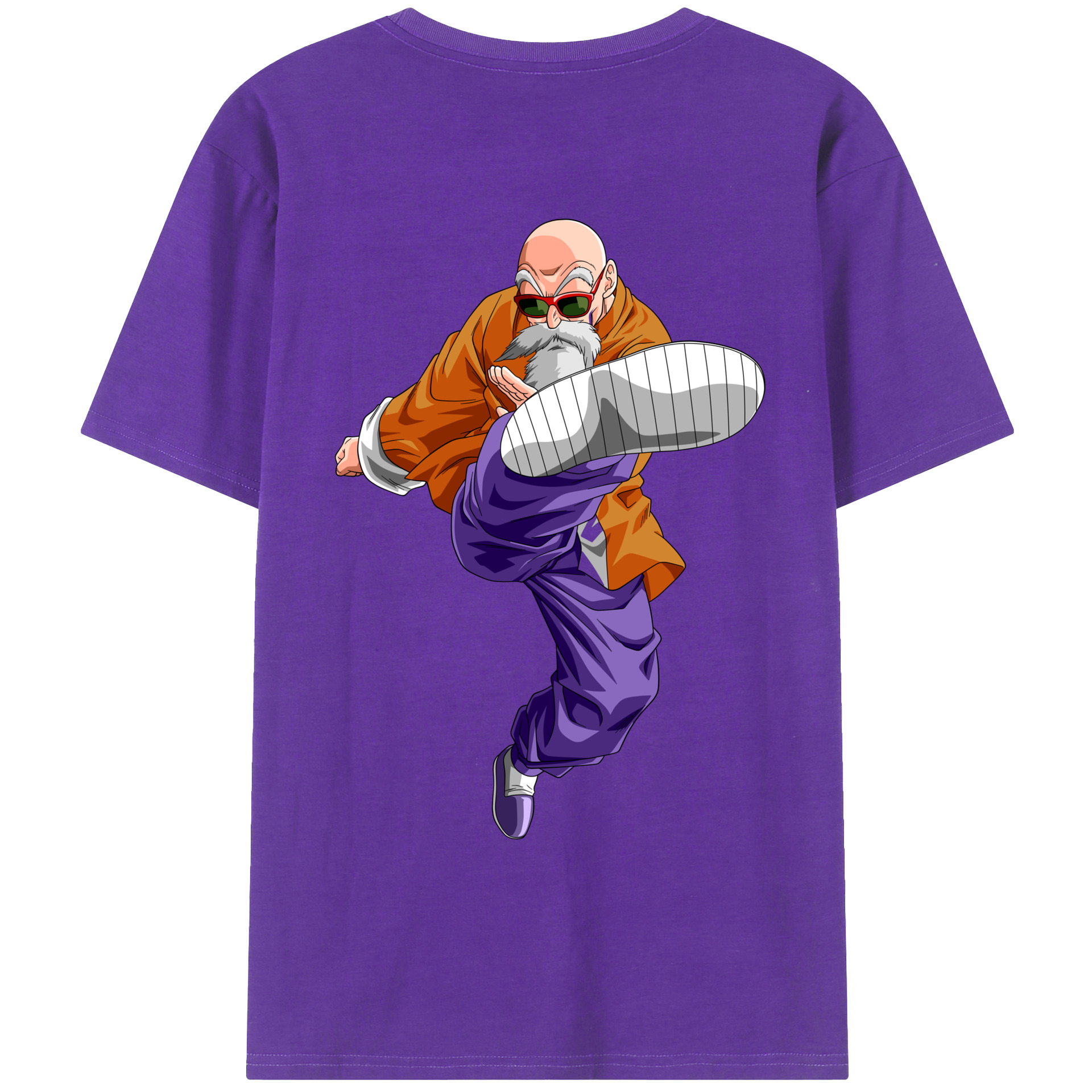 （画像用） ドラゴンボール 亀仙人（かめせんにん） DRAGON BALL Master Roshi Kame Sennin 綿100％ メンズ半袖Tシャツ（バックプリント） 通気性