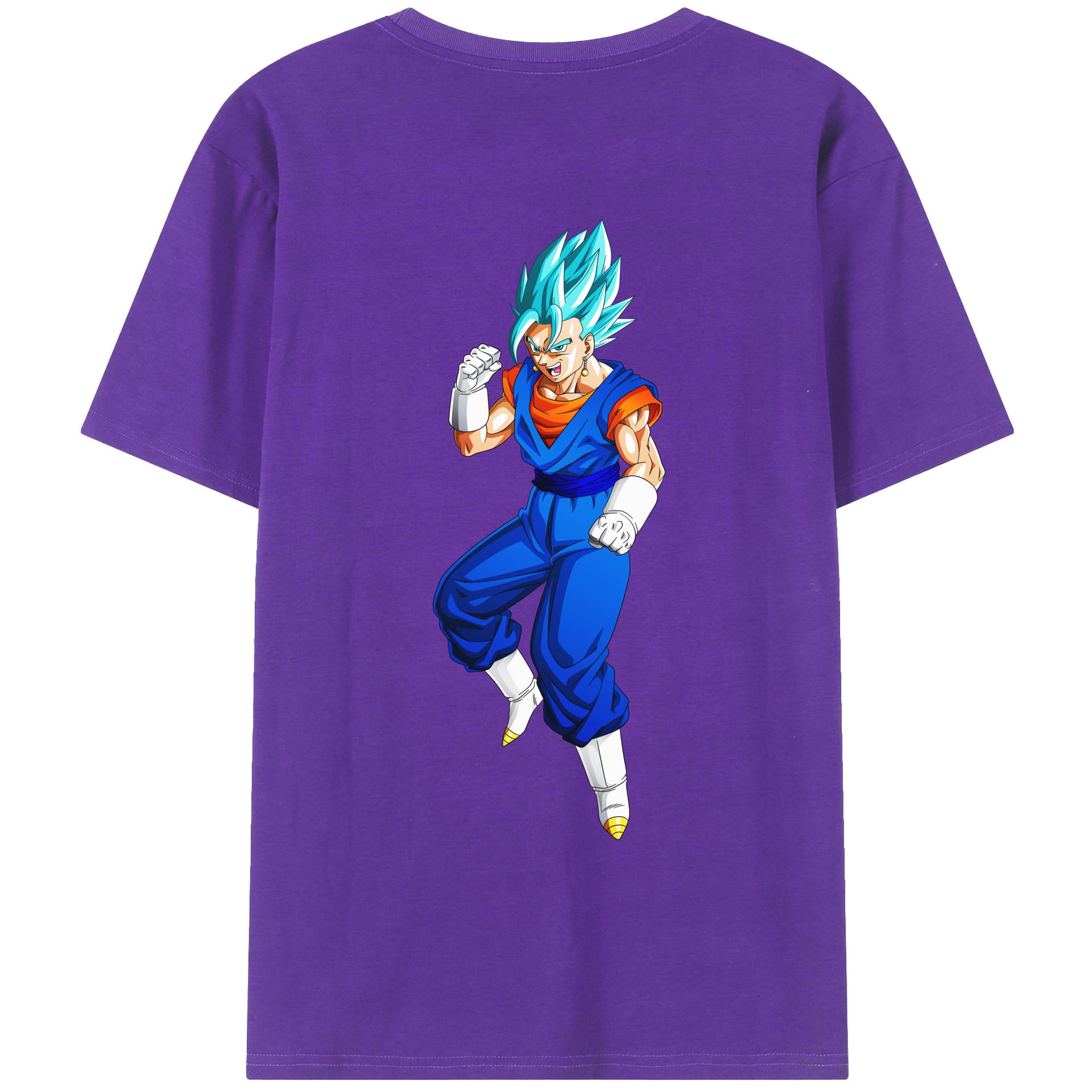 （画像用） ドラゴンボール ベジット DRAGON BALL Vegetto 綿100％ メンズ半袖Tシャツ（バックプリント） 通気性