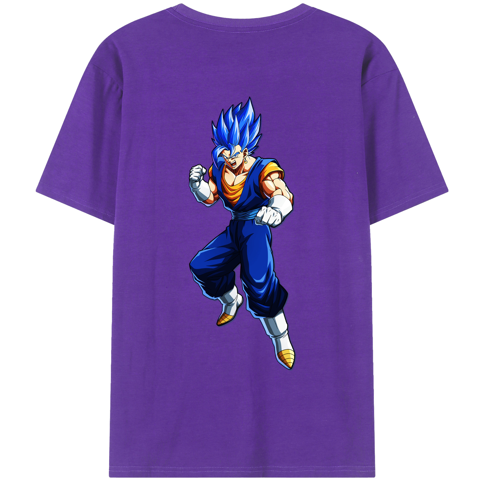 （画像用） ドラゴンボール ベジット DRAGON BALL Vegetto 綿100％ メンズ半袖Tシャツ（バックプリント） 通気性
