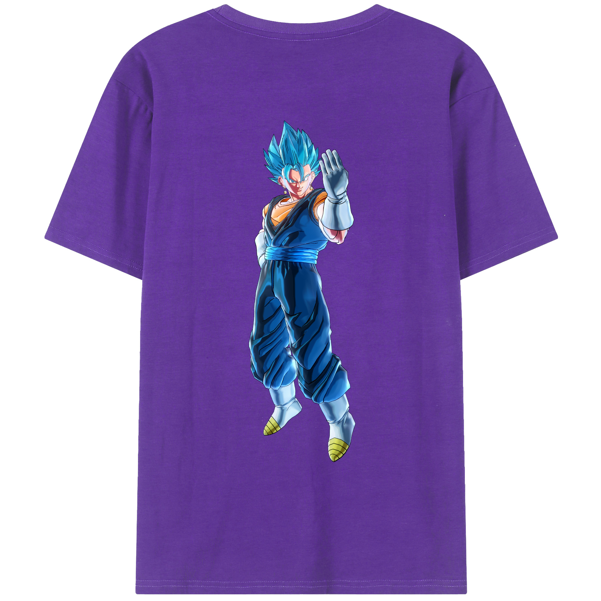 （画像用） ドラゴンボール ベジット DRAGON BALL Vegetto 綿100％ メンズ半袖Tシャツ（バックプリント） 通気性