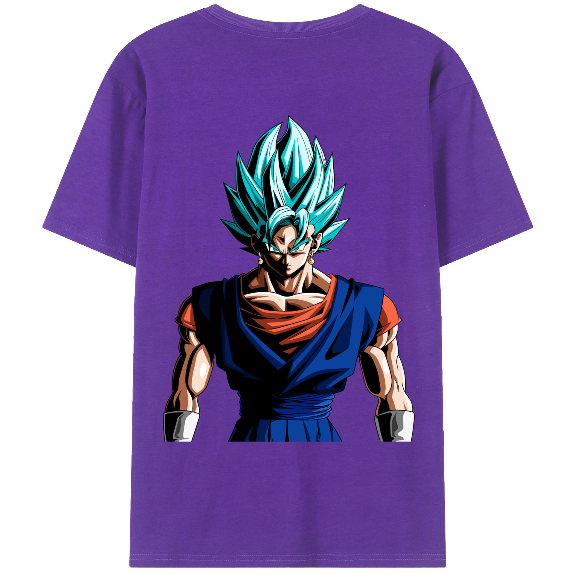 （画像用） ドラゴンボール ベジット DRAGON BALL Vegetto 綿100％ メンズ半袖Tシャツ（バックプリント） 通気性