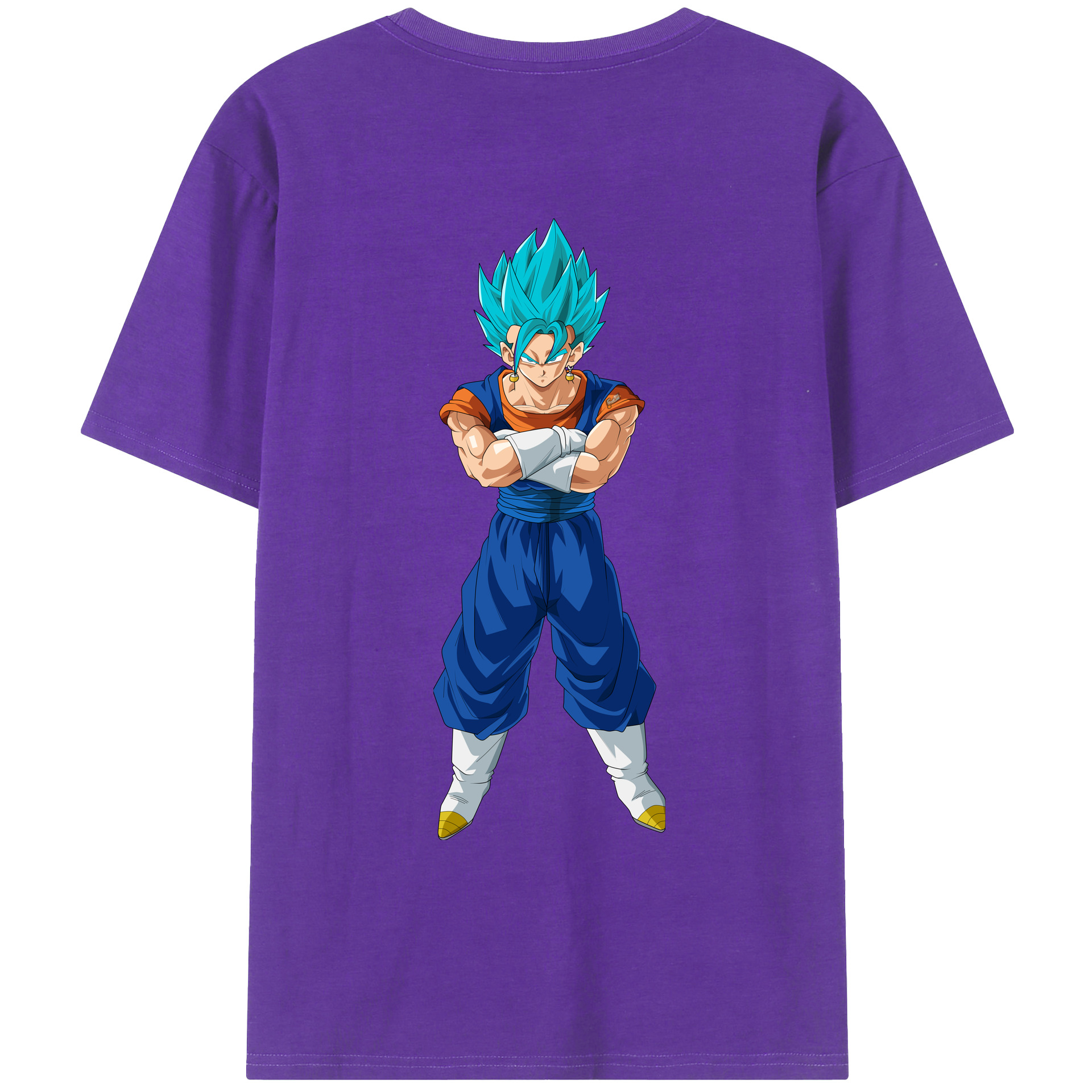 （画像用） ドラゴンボール ベジット DRAGON BALL Vegetto 綿100％ メンズ半袖Tシャツ（バックプリント） 通気性