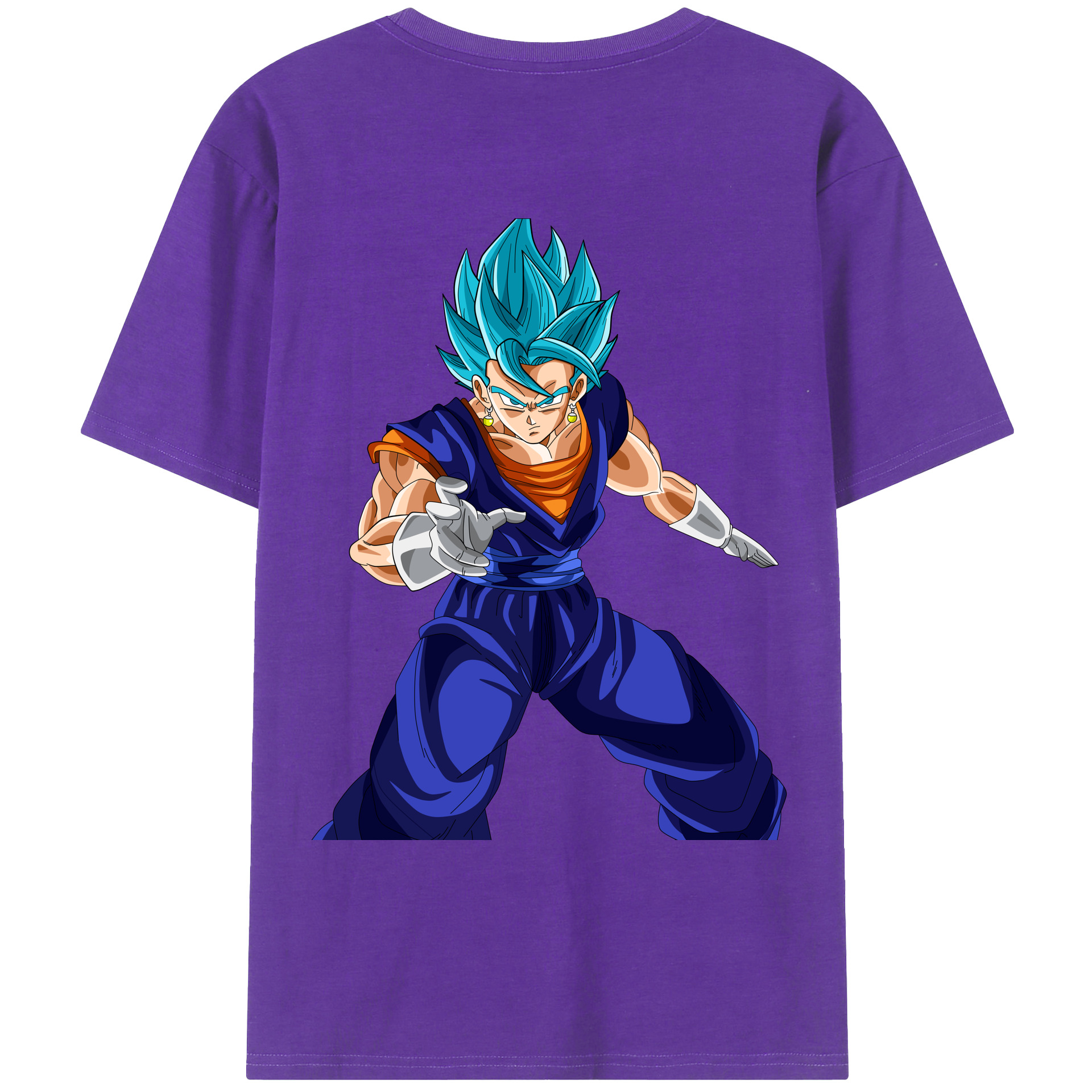 （画像用） ドラゴンボール ベジット DRAGON BALL Vegetto 綿100％ メンズ半袖Tシャツ（バックプリント） 通気性