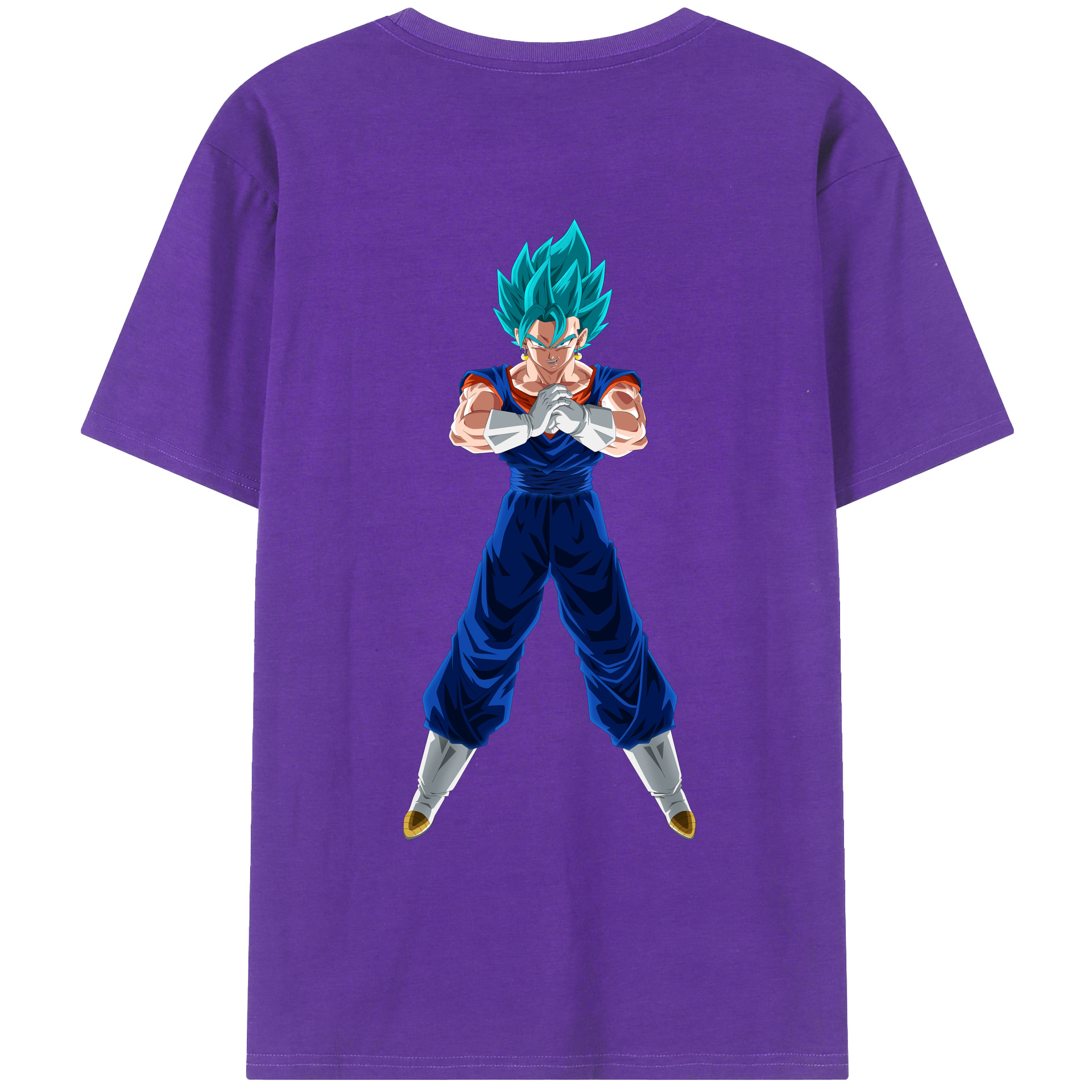 （画像用） ドラゴンボール ベジット DRAGON BALL Vegetto 綿100％ メンズ半袖Tシャツ（バックプリント） 通気性