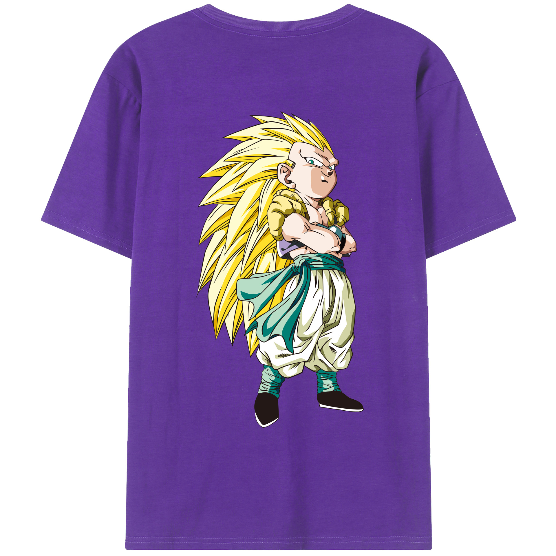（画像用） ドラゴンボール ベジット DRAGON BALL Vegetto 綿100％ メンズ半袖Tシャツ（バックプリント） 通気性