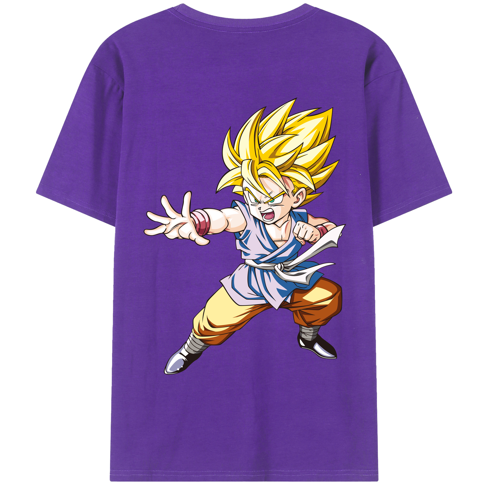 （画像用） ドラゴンボール ベジット DRAGON BALL Vegetto 綿100％ メンズ半袖Tシャツ（バックプリント） 通気性