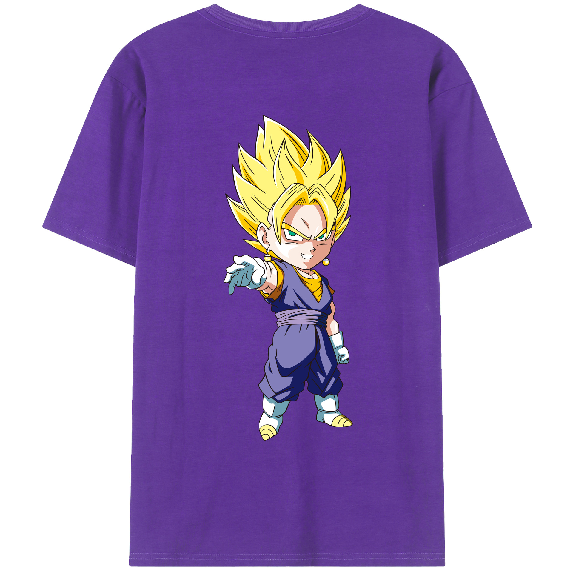 （画像用） ドラゴンボール ベジット DRAGON BALL Vegetto 綿100％ メンズ半袖Tシャツ（バックプリント） 通気性