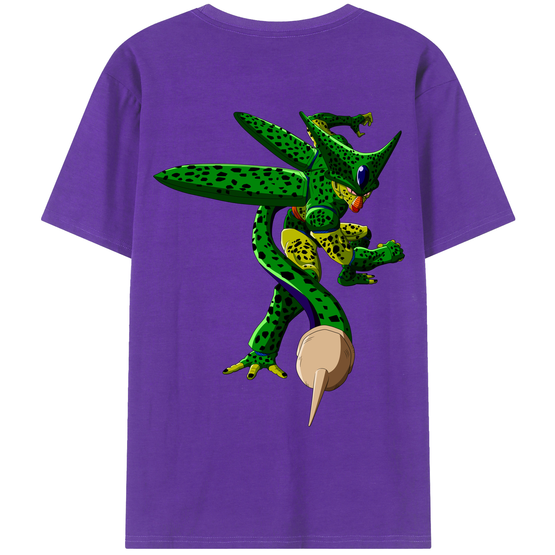 （画像用） ドラゴンボール セル DRAGON BALL Cell 綿100％ メンズ半袖Tシャツ（バックプリント） 通気性