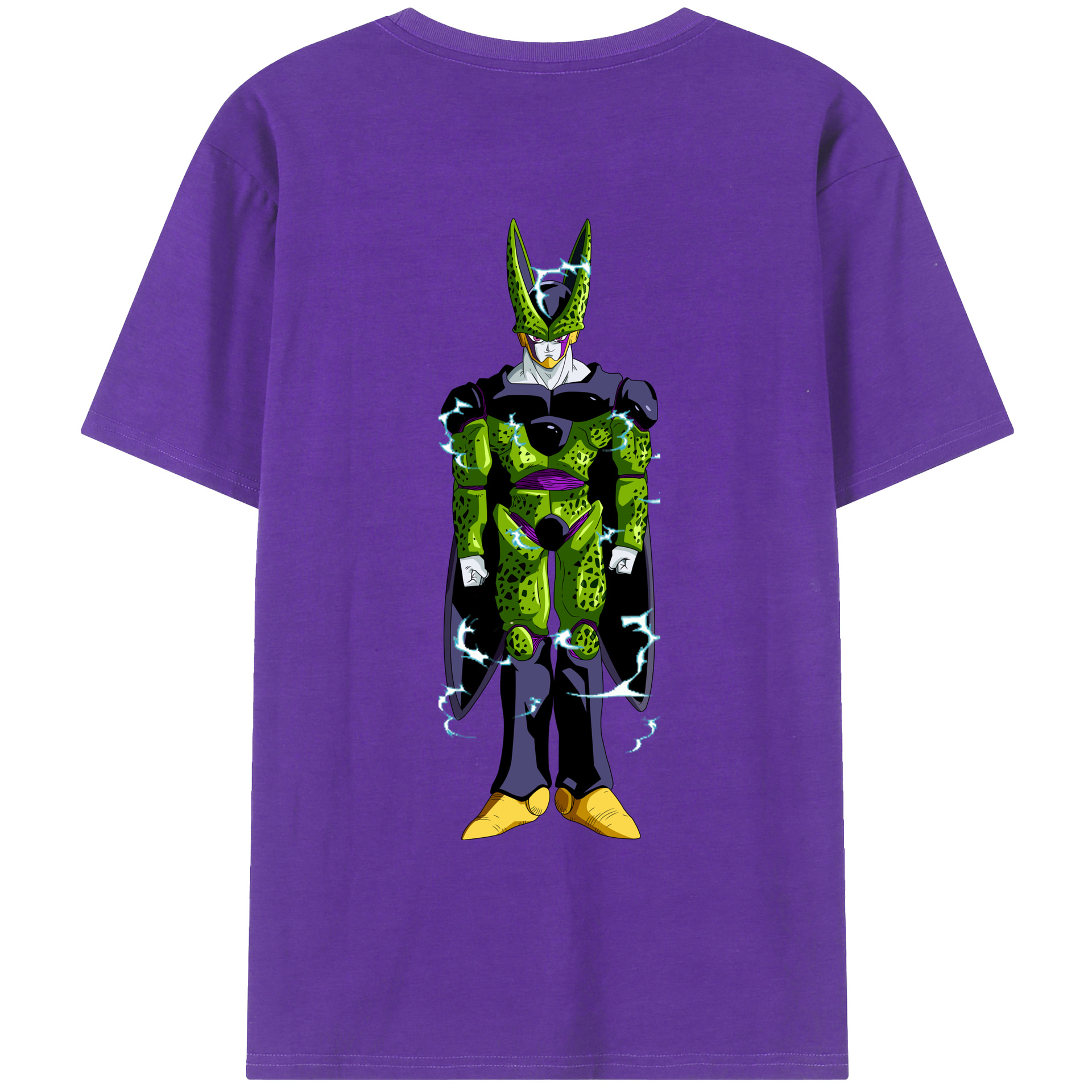 （画像用） ドラゴンボール セル DRAGON BALL Cell 綿100％ メンズ半袖Tシャツ（バックプリント） 通気性