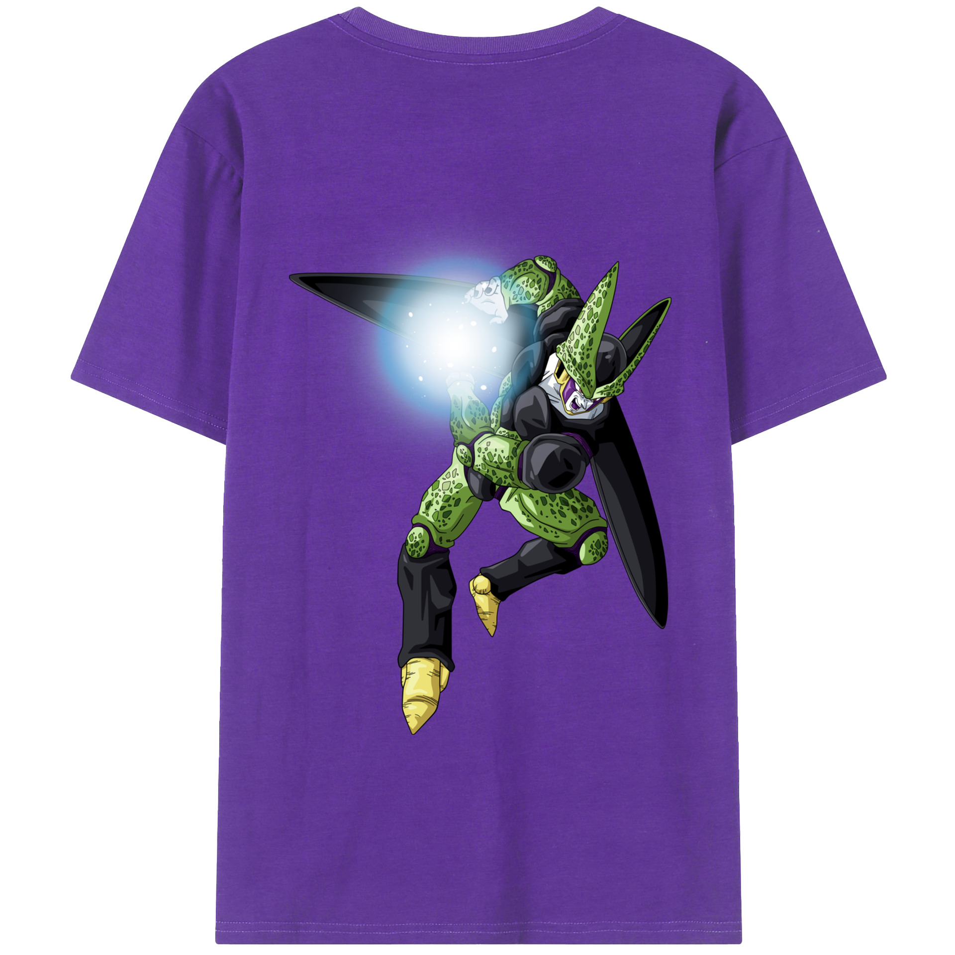 （画像用） ドラゴンボール セル DRAGON BALL Cell 綿100％ メンズ半袖Tシャツ（バックプリント） 通気性