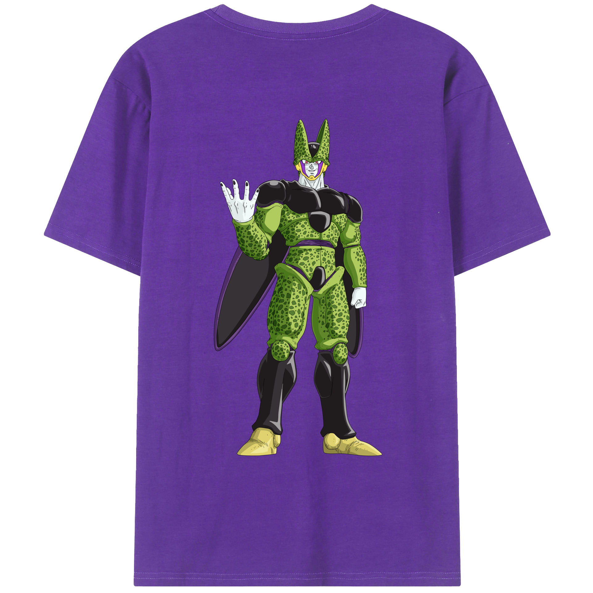 （画像用） ドラゴンボール セル DRAGON BALL Cell 綿100％ メンズ半袖Tシャツ（バックプリント） 通気性