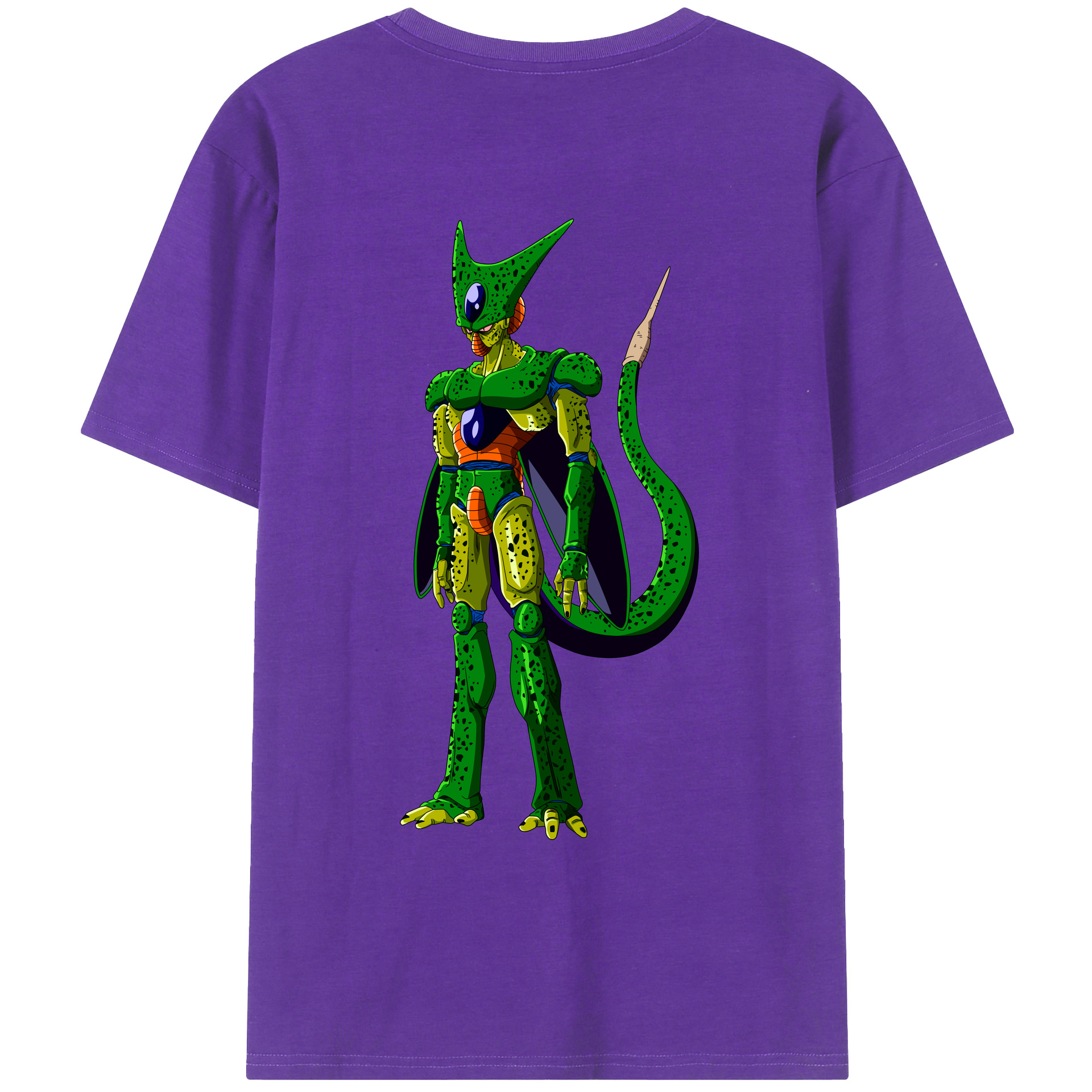 （画像用） ドラゴンボール セル DRAGON BALL Cell 綿100％ メンズ半袖Tシャツ（バックプリント） 通気性