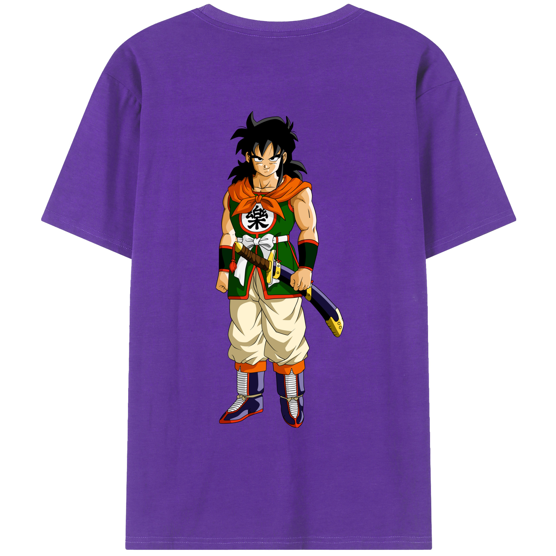 （画像用） ドラゴンボール ヤムチャ DRAGON BALL Yamcha 綿100％ メンズ半袖Tシャツ（バックプリント） 通気性