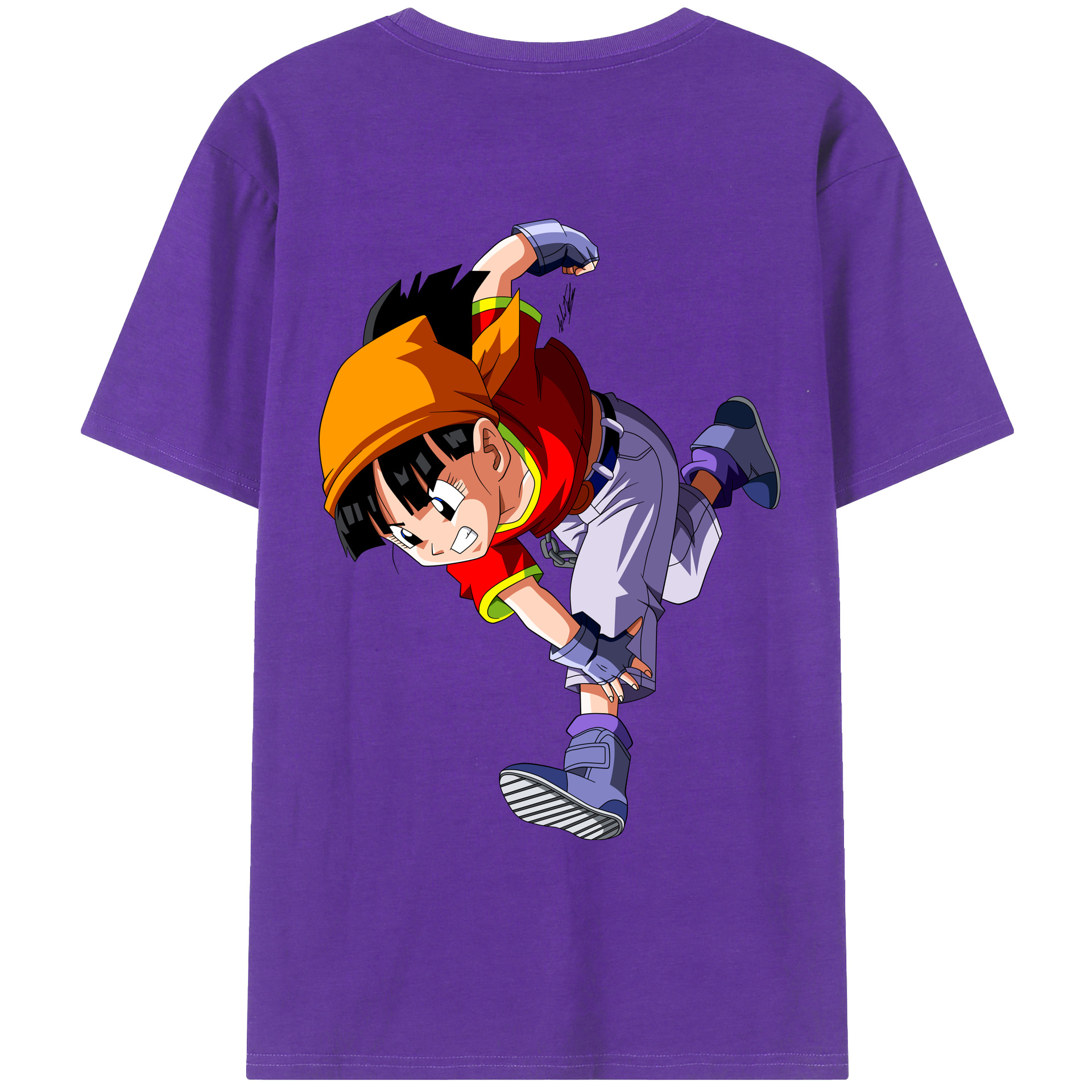 （画像用） ドラゴンボール パン DRAGON BALL Pan 綿100％ メンズ半袖Tシャツ（バックプリント） 通気性
