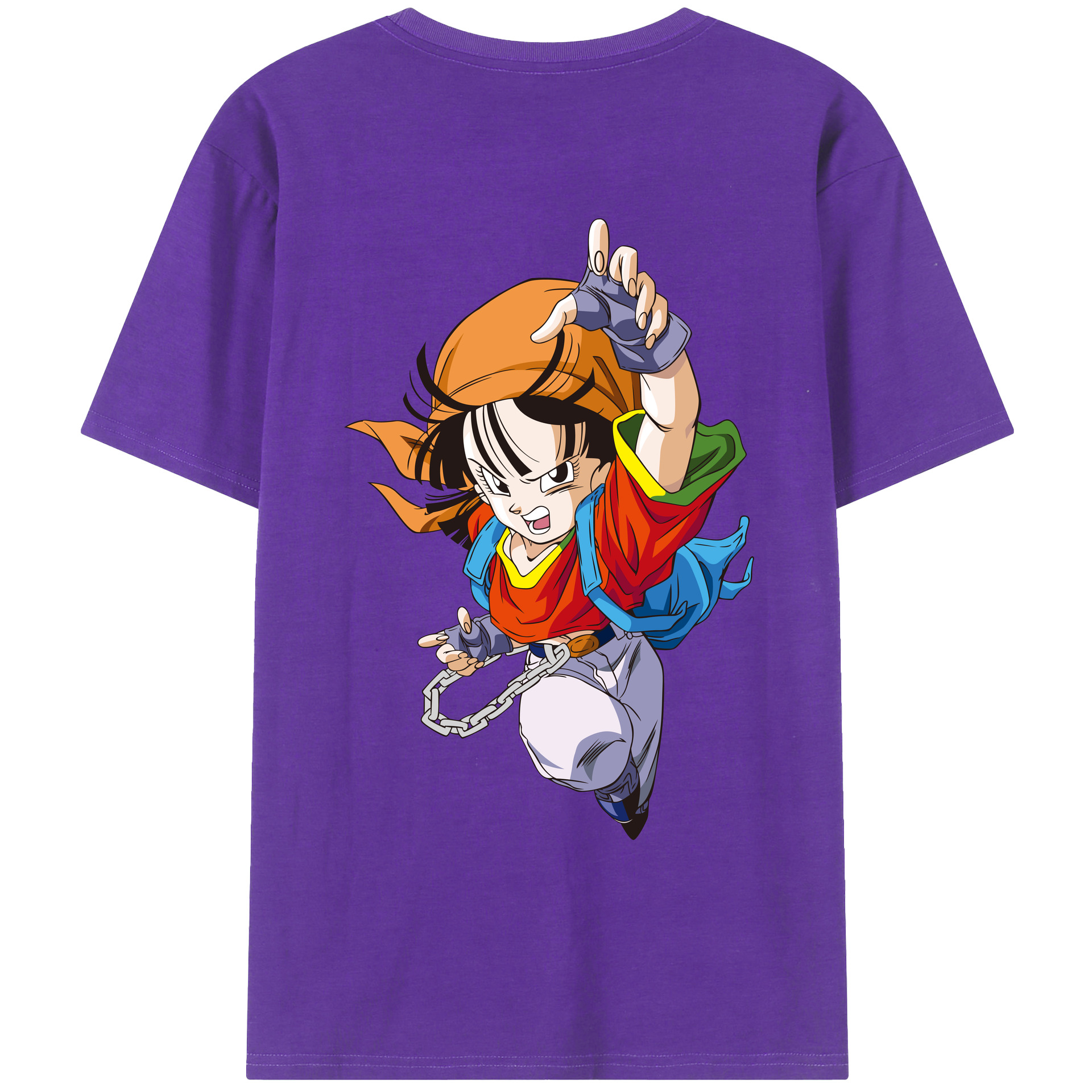 （画像用） ドラゴンボール パン DRAGON BALL Pan 綿100％ メンズ半袖Tシャツ（バックプリント） 通気性