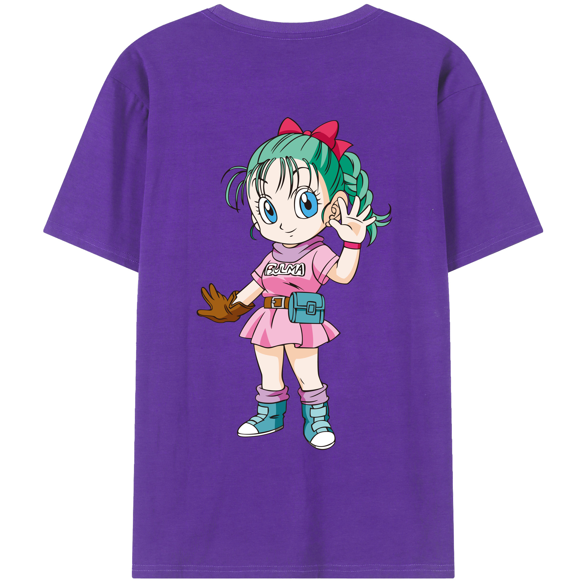 （画像用） ドラゴンボール ブルマ DRAGON BALL Bulma 綿100％ メンズ半袖Tシャツ（バックプリント） 通気性