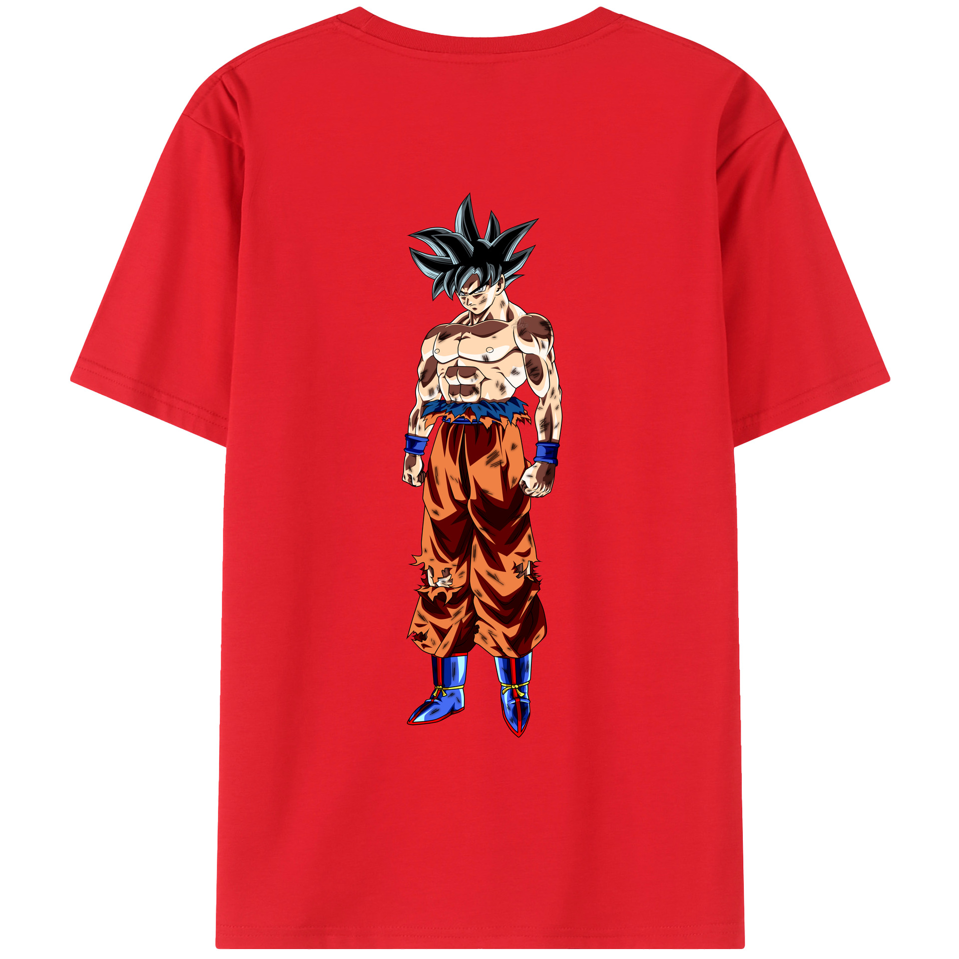 （画像用） ドラゴンボール 孫悟空（そん ごくう）Son Goku カカロット DRAGON BALL Kakarotto 綿100％ メンズ半袖Tシャツ（バックプリント） 通気性