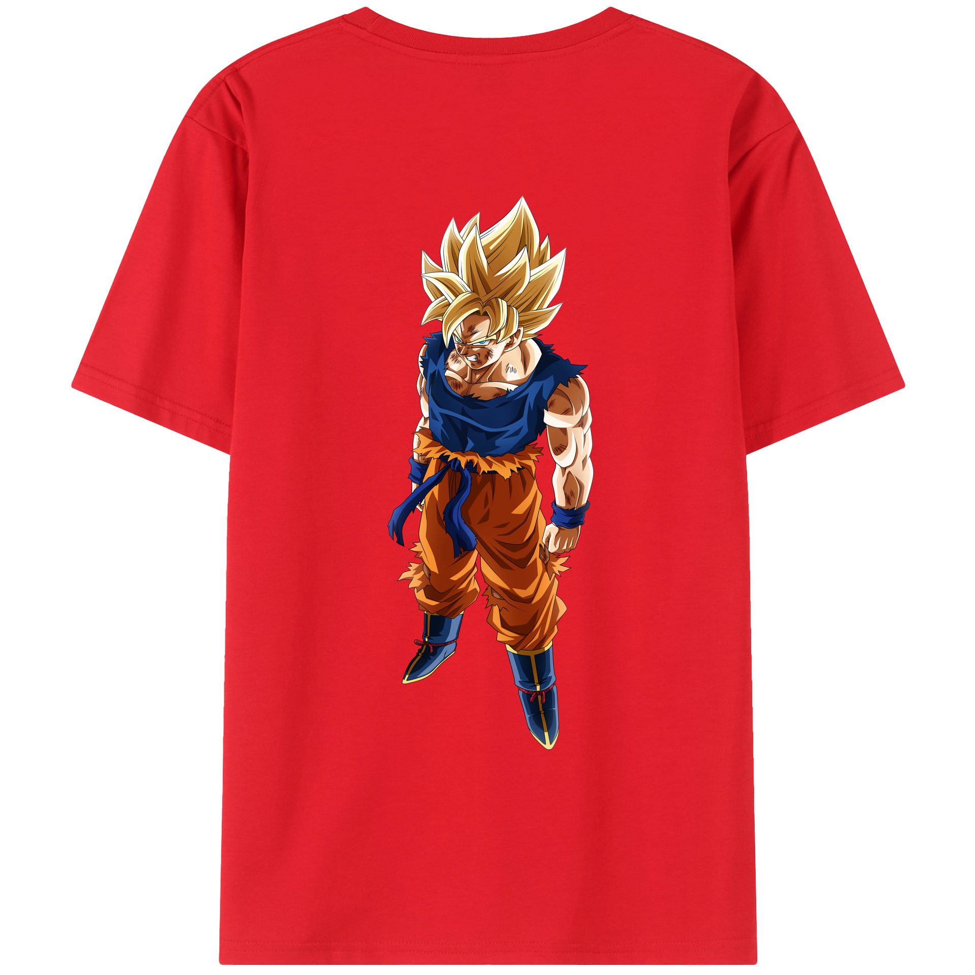 （画像用） ドラゴンボール 孫悟空（そん ごくう）Son Goku カカロット DRAGON BALL Kakarotto 綿100％ メンズ半袖Tシャツ（バックプリント） 通気性