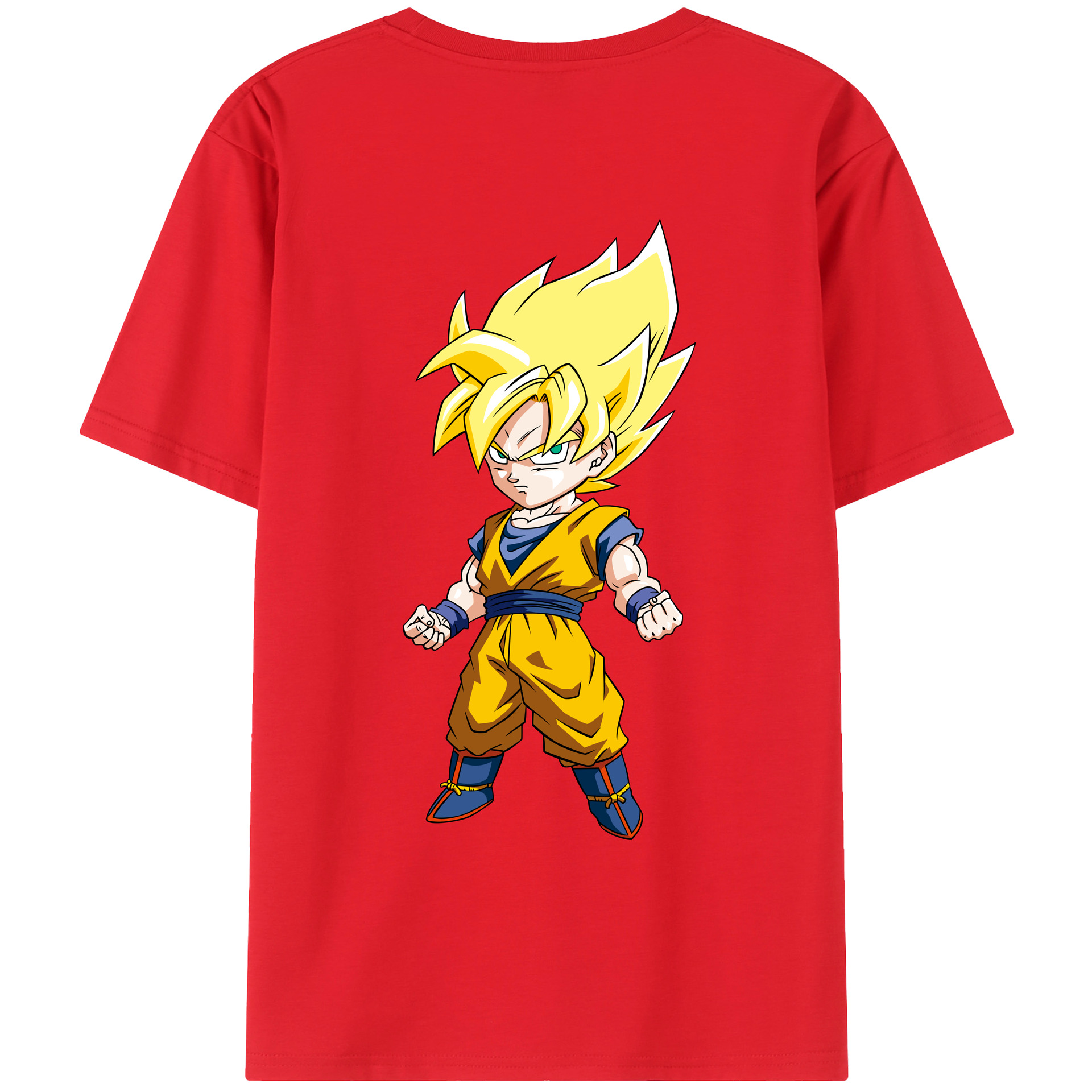 （画像用） ドラゴンボール 孫悟空（そん ごくう）Son Goku カカロット DRAGON BALL Kakarotto 綿100％ メンズ半袖Tシャツ（バックプリント） 通気性