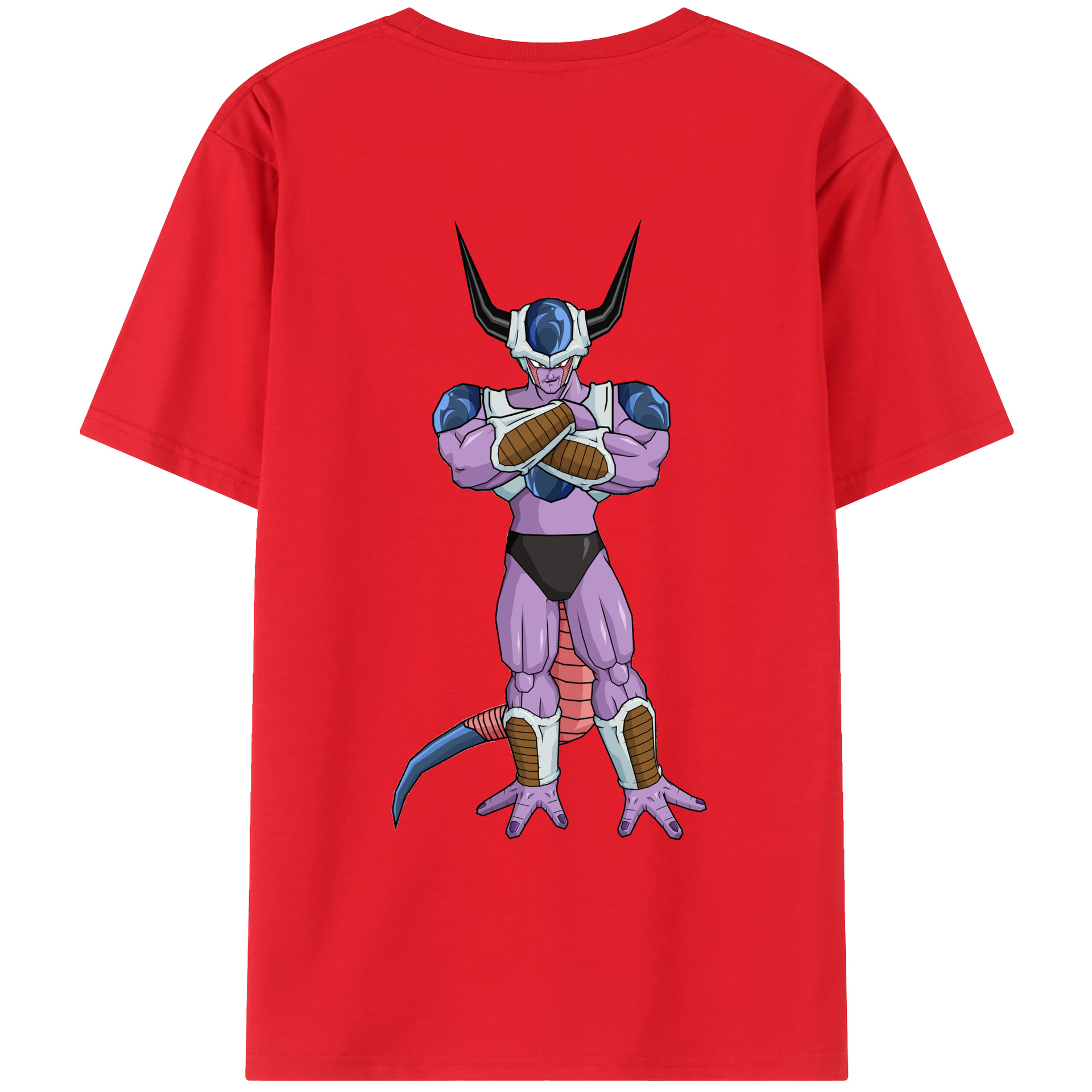 （画像用） ドラゴンボール フリーザ DRAGON BALL Frieza 綿100％ メンズ半袖Tシャツ（バックプリント） 通気性