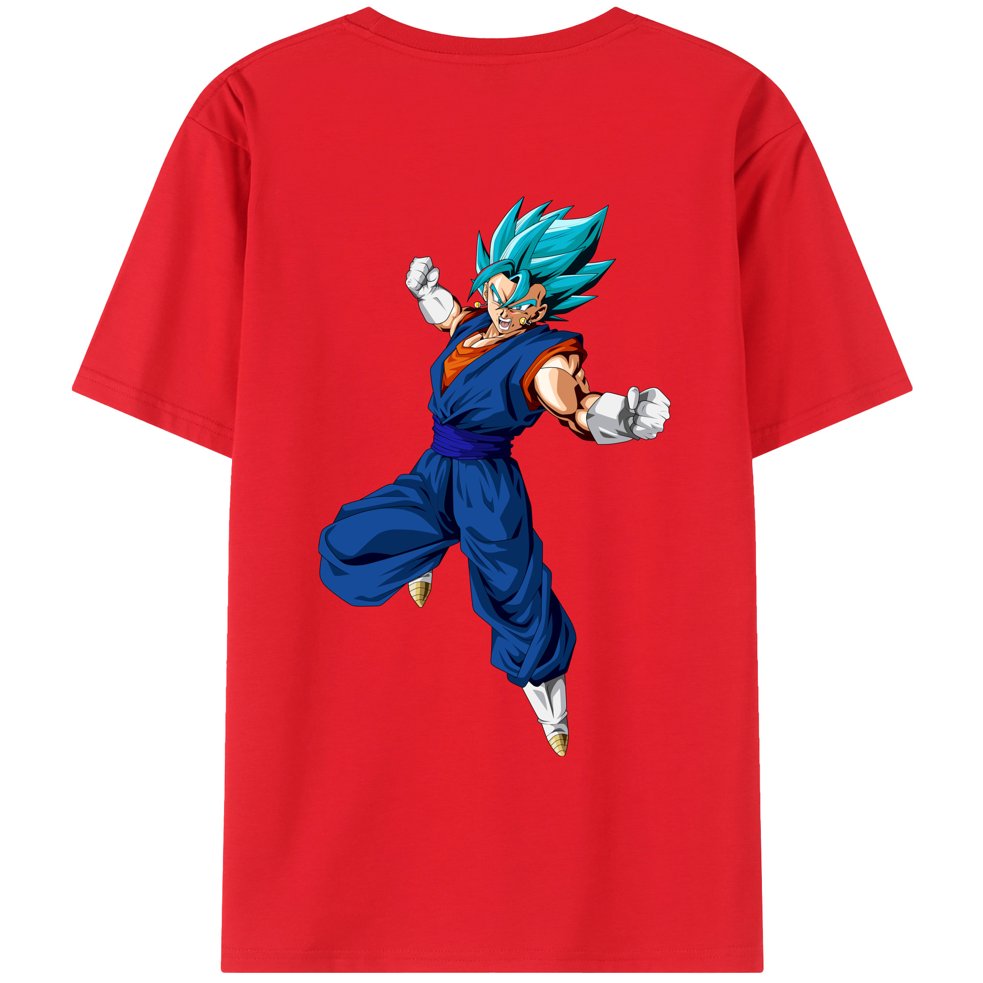 （画像用） ドラゴンボール ベジット DRAGON BALL Vegetto 綿100％ メンズ半袖Tシャツ（バックプリント） 通気性