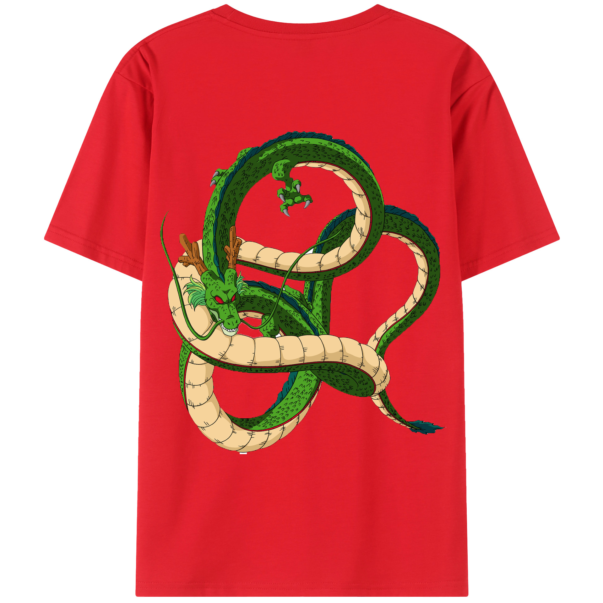 （画像用） ドラゴンボール 神龍 シェンロン DRAGON BALL Shenron 綿100％ メンズ半袖Tシャツ（バックプリント） 通気性