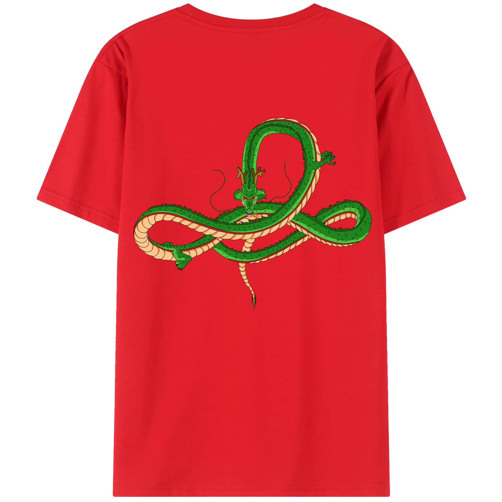 （画像用） ドラゴンボール 神龍 シェンロン DRAGON BALL Shenron 綿100％ メンズ半袖Tシャツ（バックプリント） 通気性