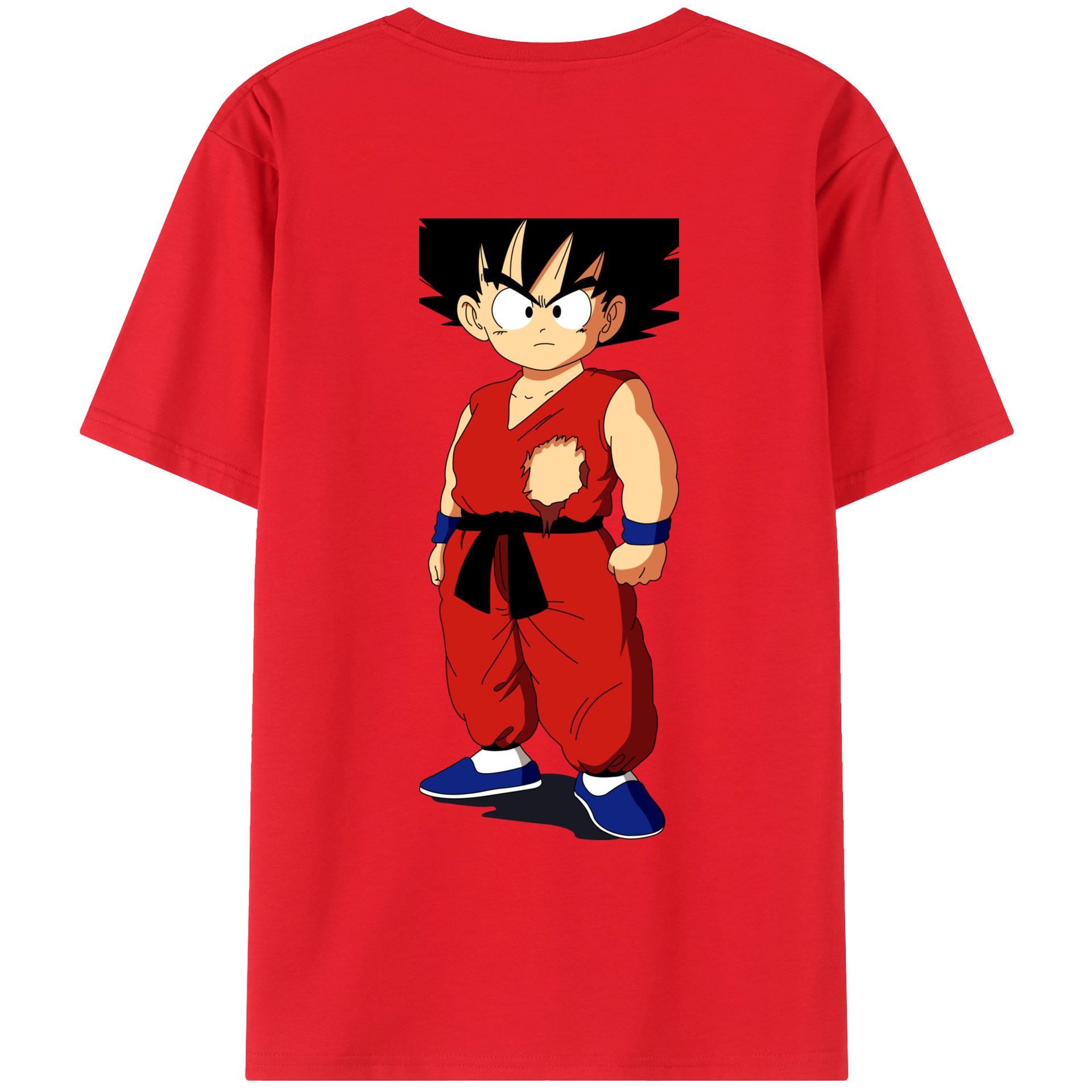 （画像用） ドラゴンボール 孫悟空（そん ごくう）Son Goku カカロット DRAGON BALL Kakarotto 綿100％ メンズ半袖Tシャツ（バックプリント） 通気性