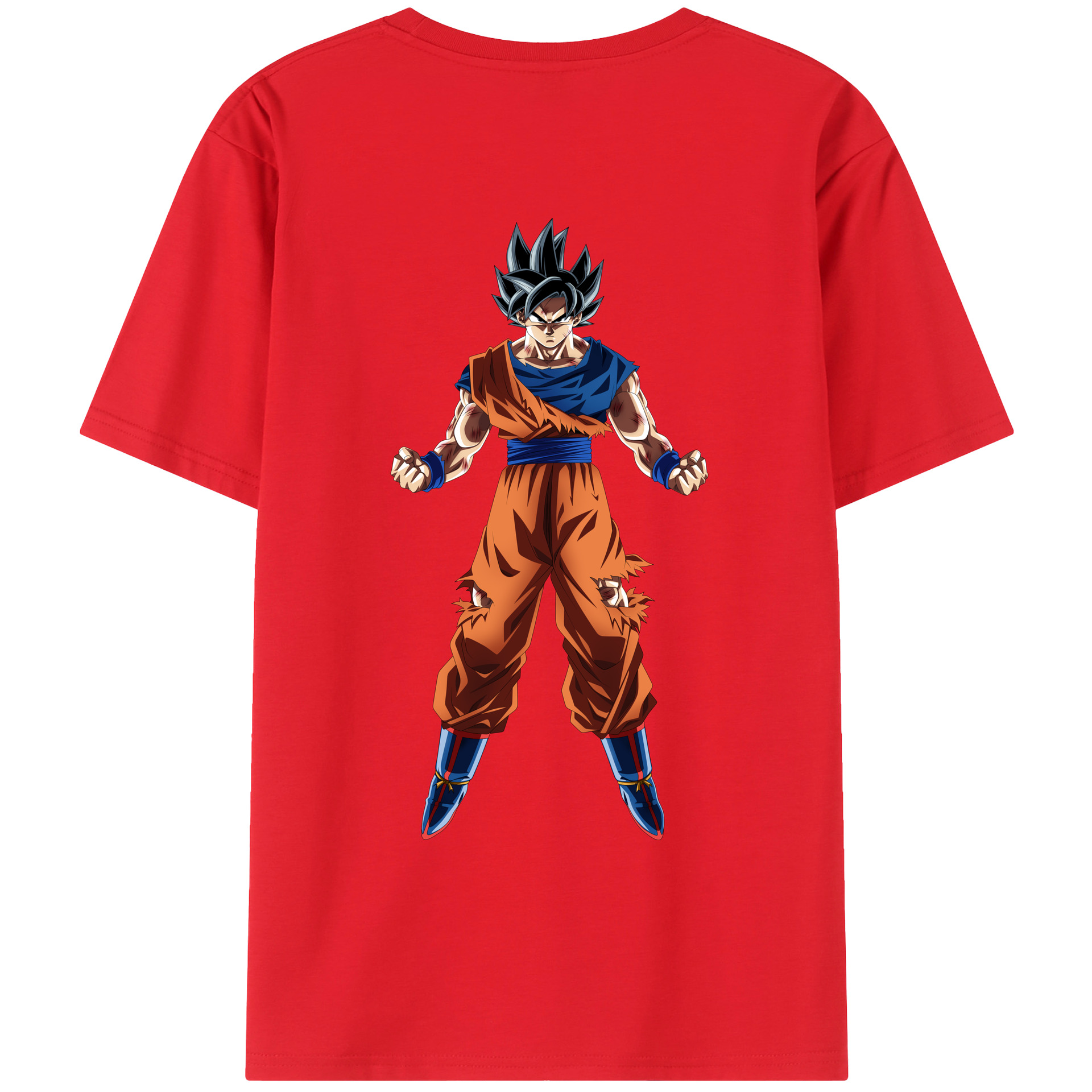（画像用） ドラゴンボール 孫悟空（そん ごくう）Son Goku カカロット DRAGON BALL Kakarotto 綿100％ メンズ半袖Tシャツ（バックプリント） 通気性