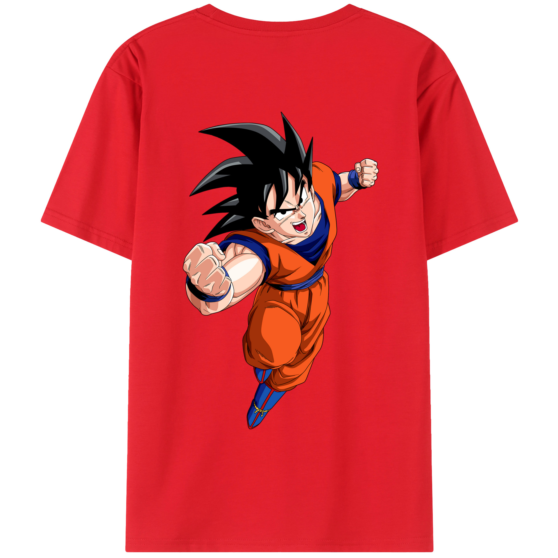 （画像用） ドラゴンボール 孫悟空（そん ごくう）Son Goku カカロット DRAGON BALL Kakarotto 綿100％ メンズ半袖Tシャツ（バックプリント） 通気性