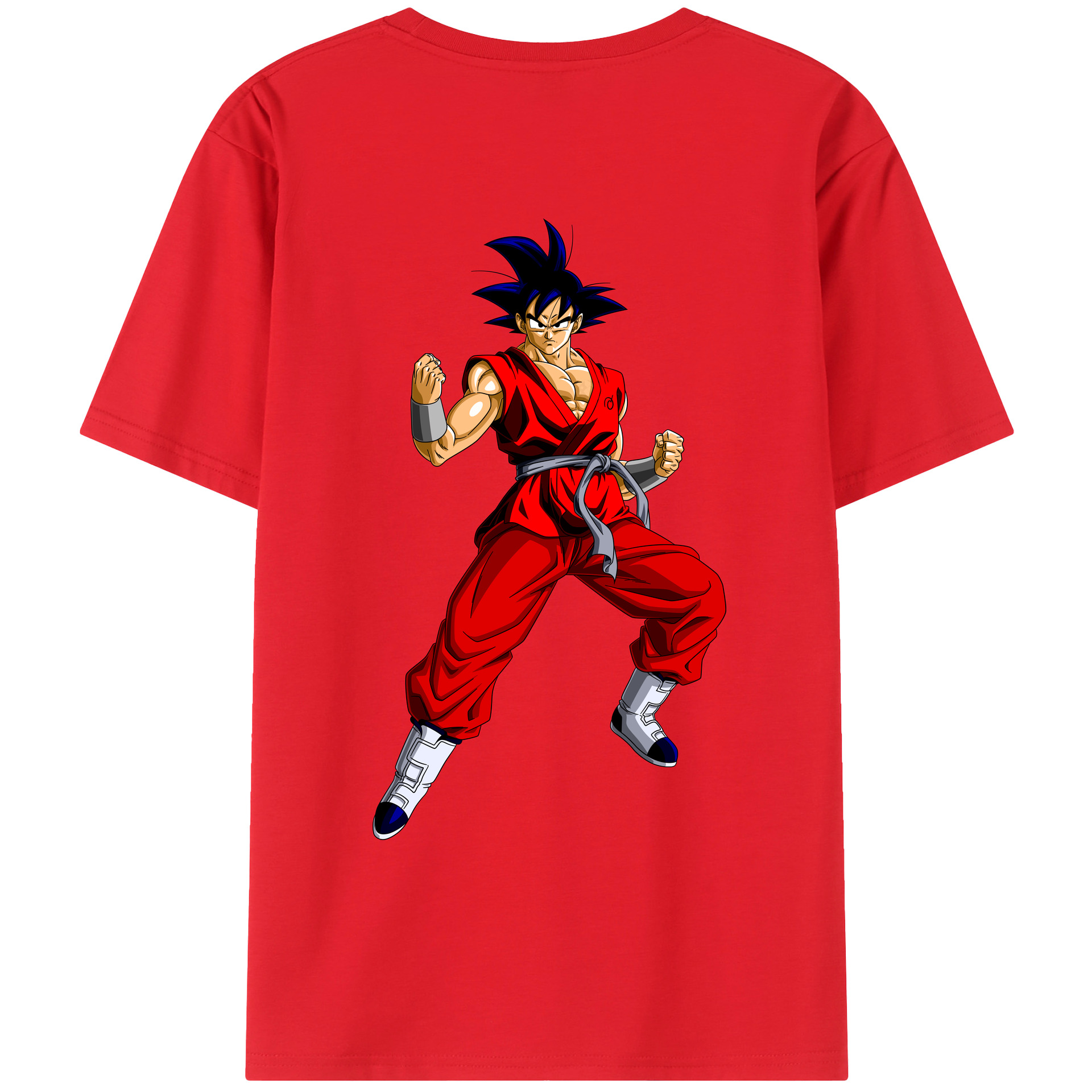（画像用） ドラゴンボール 孫悟空（そん ごくう）Son Goku カカロット DRAGON BALL Kakarotto 綿100％ メンズ半袖Tシャツ（バックプリント） 通気性