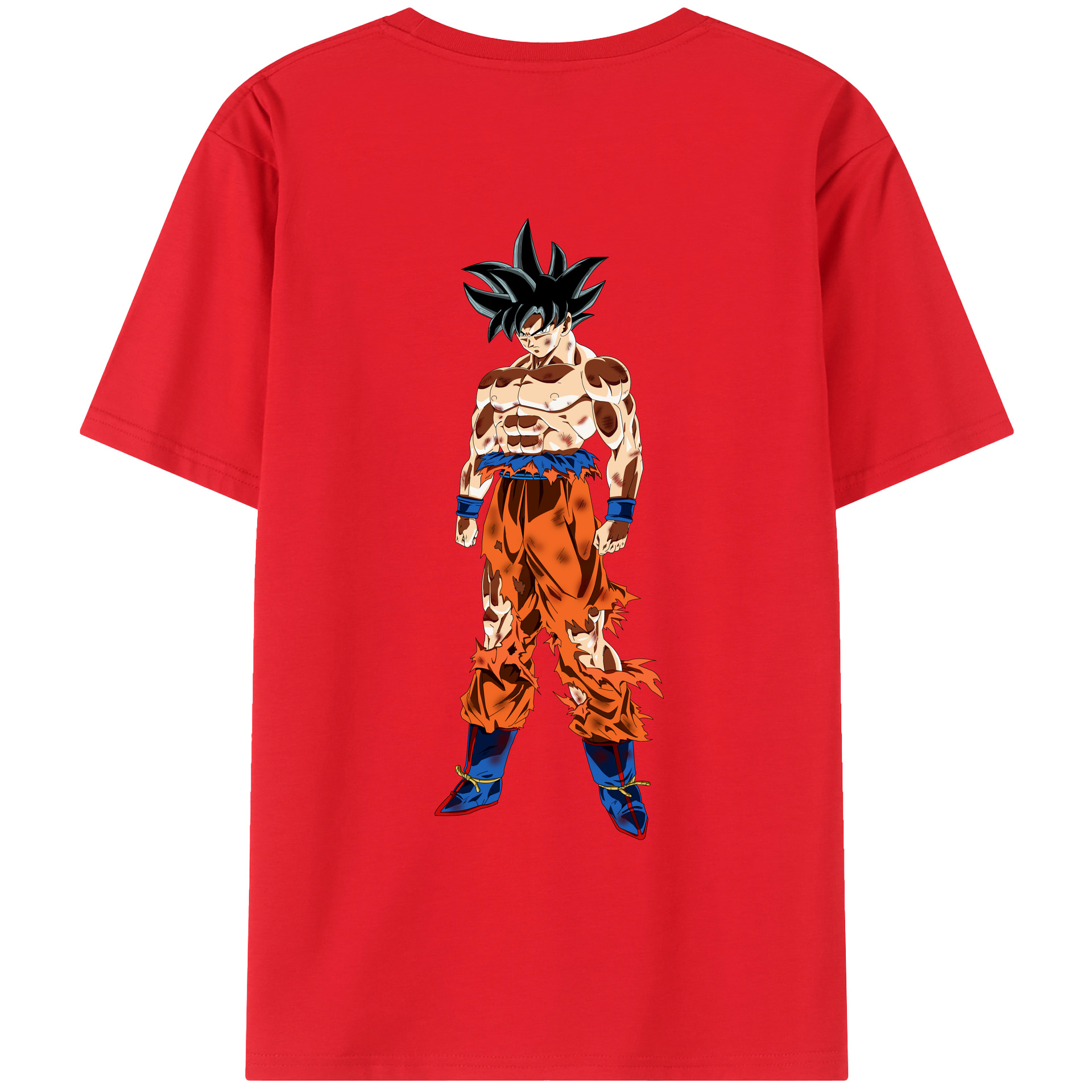 （画像用） ドラゴンボール 孫悟空（そん ごくう）Son Goku カカロット DRAGON BALL Kakarotto 綿100％ メンズ半袖Tシャツ（バックプリント） 通気性