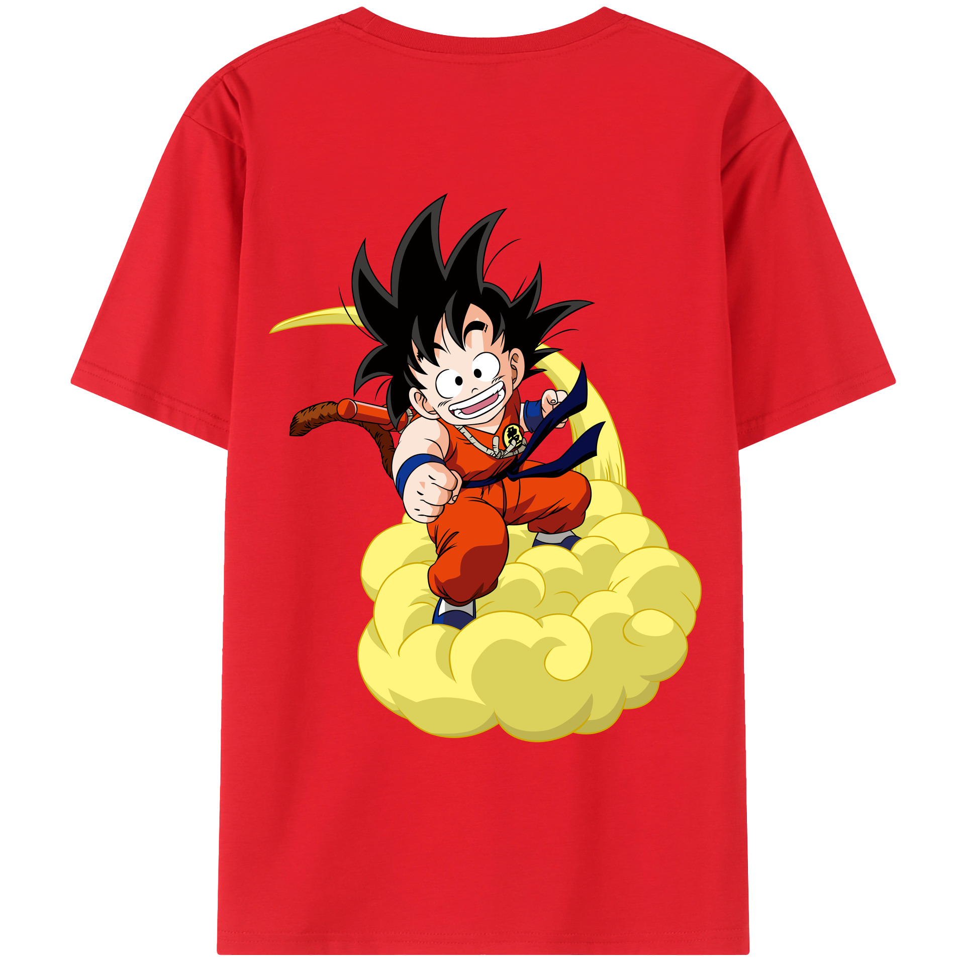 （画像用） ドラゴンボール 孫悟空（そん ごくう）Son Goku カカロット DRAGON BALL Kakarotto 綿100％ メンズ半袖Tシャツ（バックプリント） 通気性