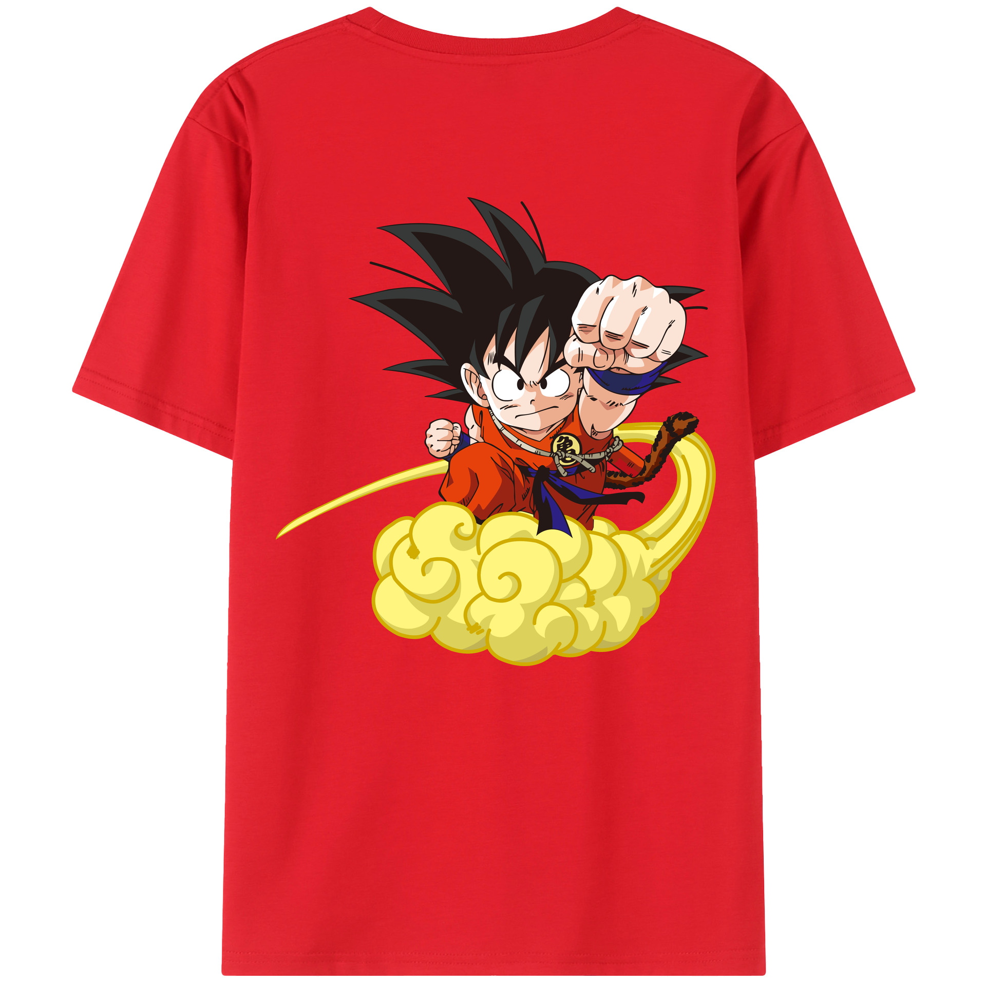 （画像用） ドラゴンボール 孫悟空（そん ごくう）Son Goku カカロット DRAGON BALL Kakarotto 綿100％ メンズ半袖Tシャツ（バックプリント） 通気性