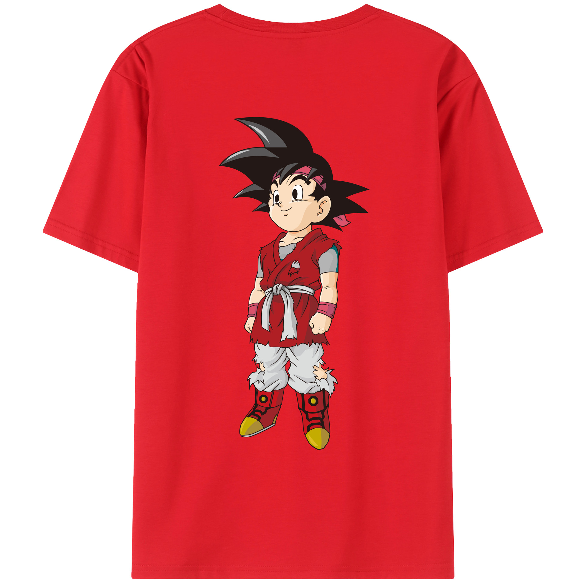 （画像用） ドラゴンボール 孫悟空（そん ごくう）Son Goku カカロット DRAGON BALL Kakarotto 綿100％ メンズ半袖Tシャツ（バックプリント） 通気性
