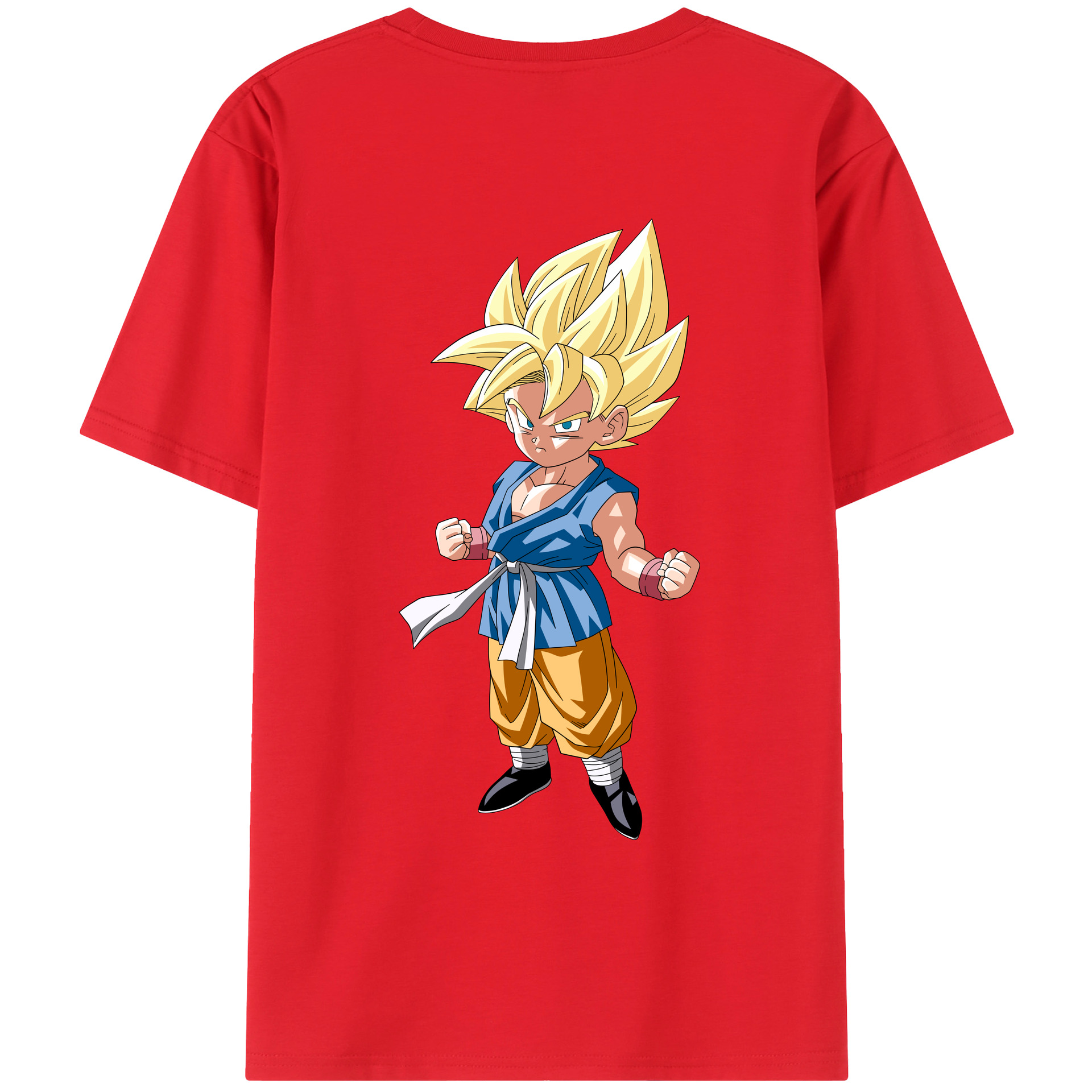 （画像用） ドラゴンボール 孫 悟飯（そんごはん）DRAGON BALL Son Gohan 綿100％ メンズ半袖Tシャツ（バックプリント） 通気性