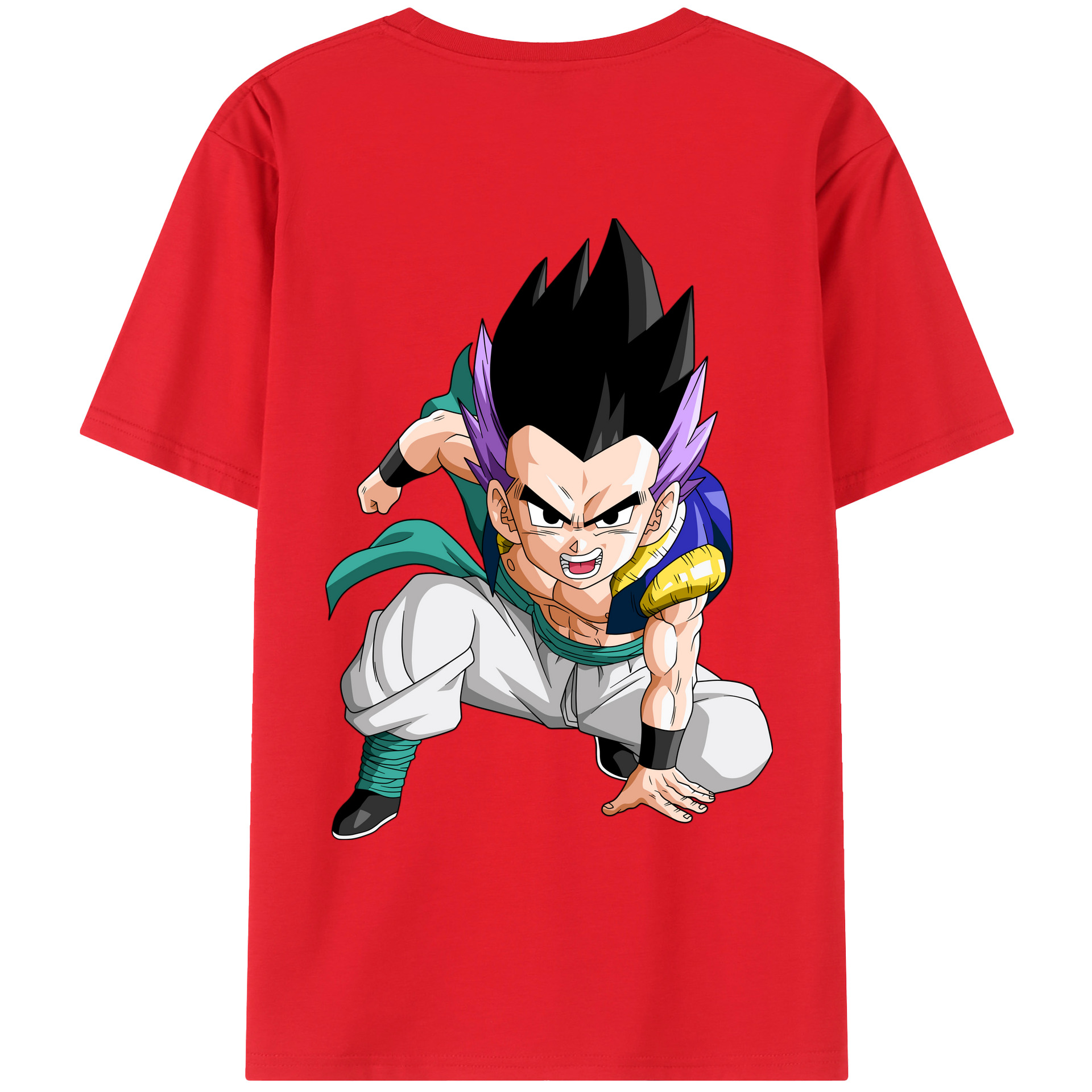 （画像用） ドラゴンボール 孫 悟飯（そんごはん）DRAGON BALL Son Gohan 綿100％ メンズ半袖Tシャツ（バックプリント） 通気性